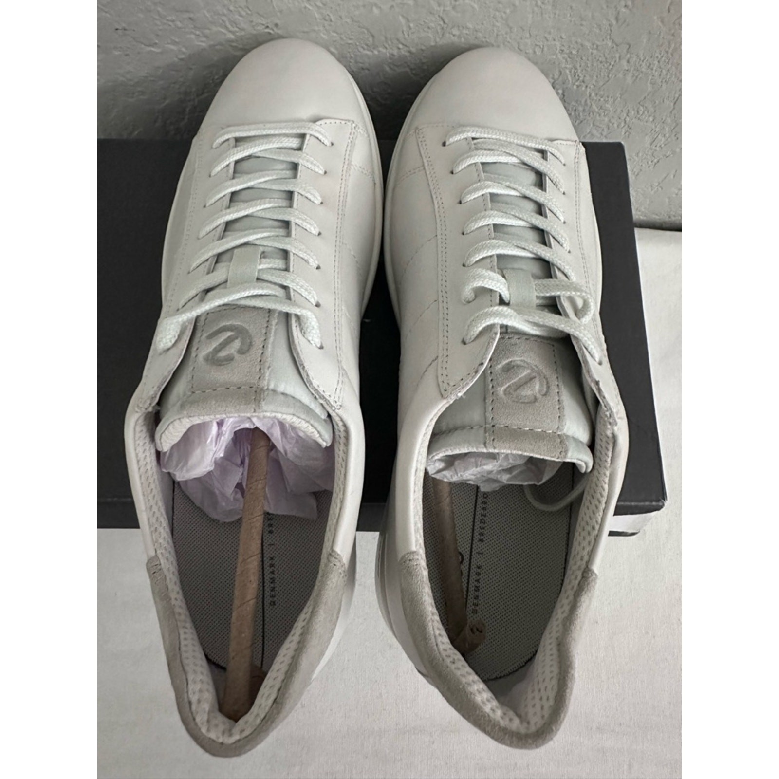 ECCO Men Street Lite Retro Sneaker Mens 46 EU 12 US White