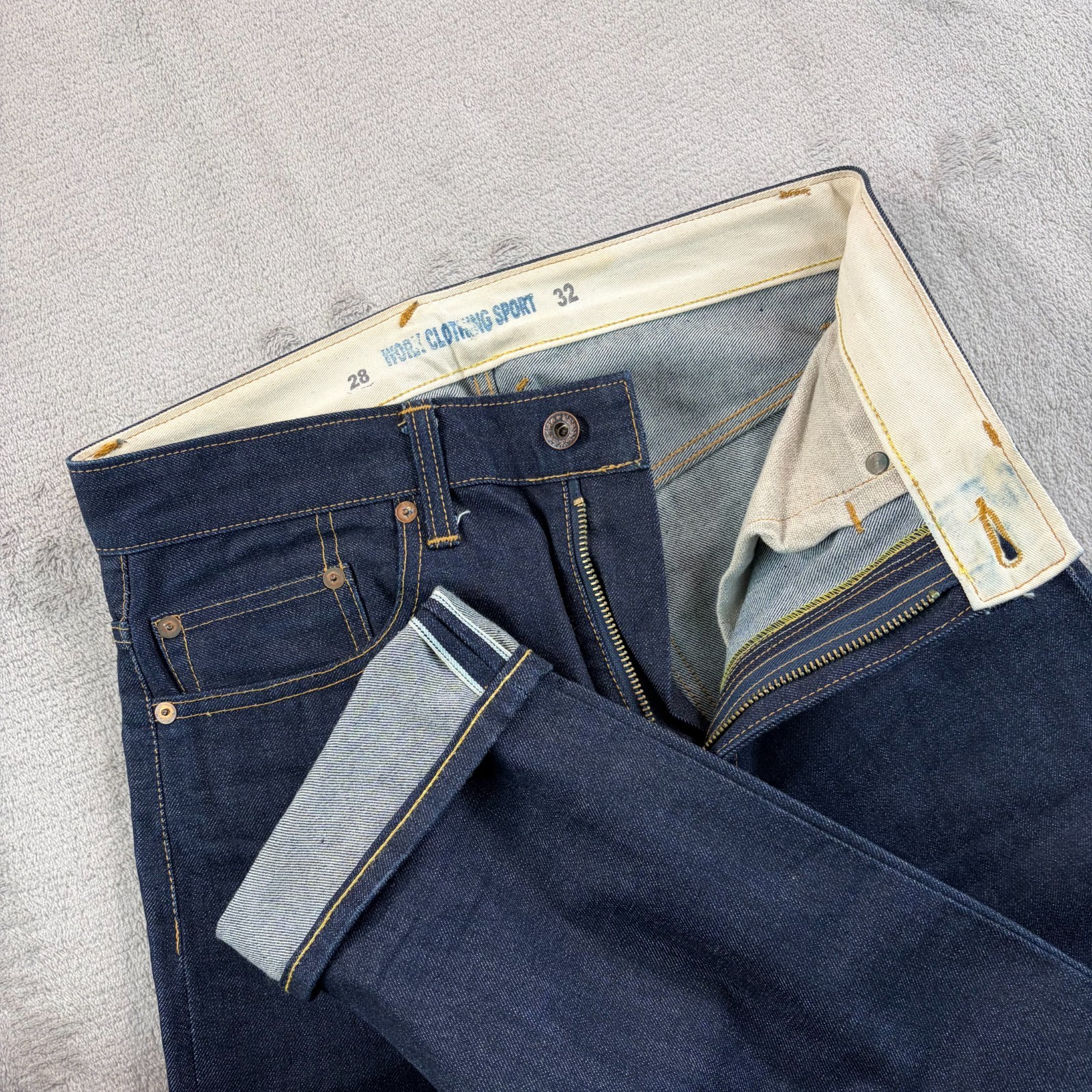 Quality Mending Co Norman Selby Selvedge Jeans Men 29×34 (Tag 28×32) NY USA Made