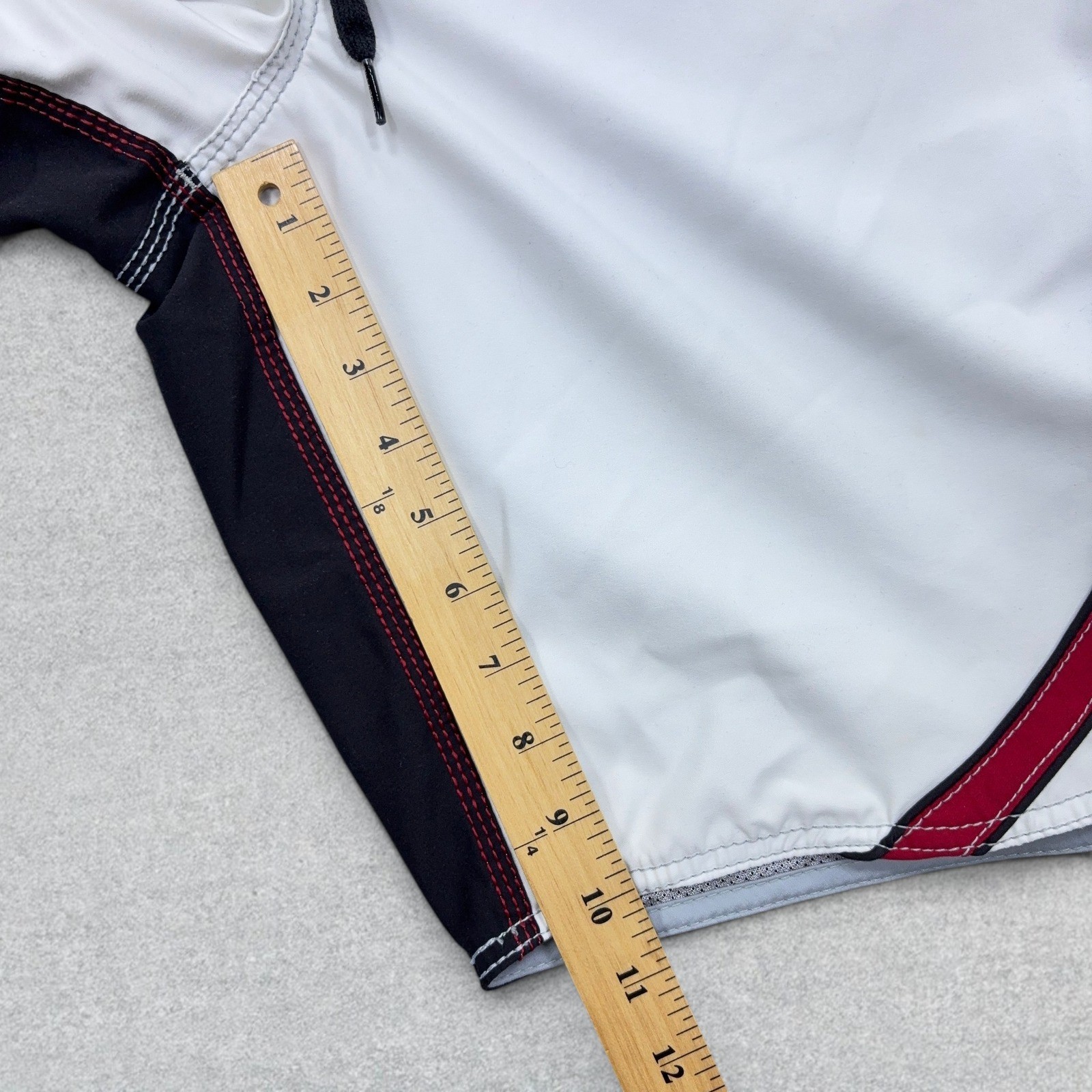 Vintage Billabong Andy Irons Boardshorts Mens 36 White Red Rising Sun Lined Y2K