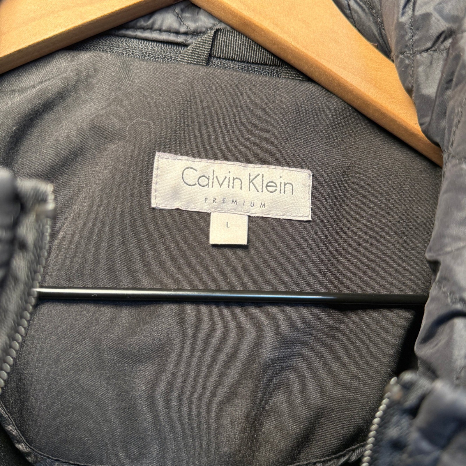 Calvin Klein Premium Women’s Softshell Belted Hooded Jacket Coat Black Large