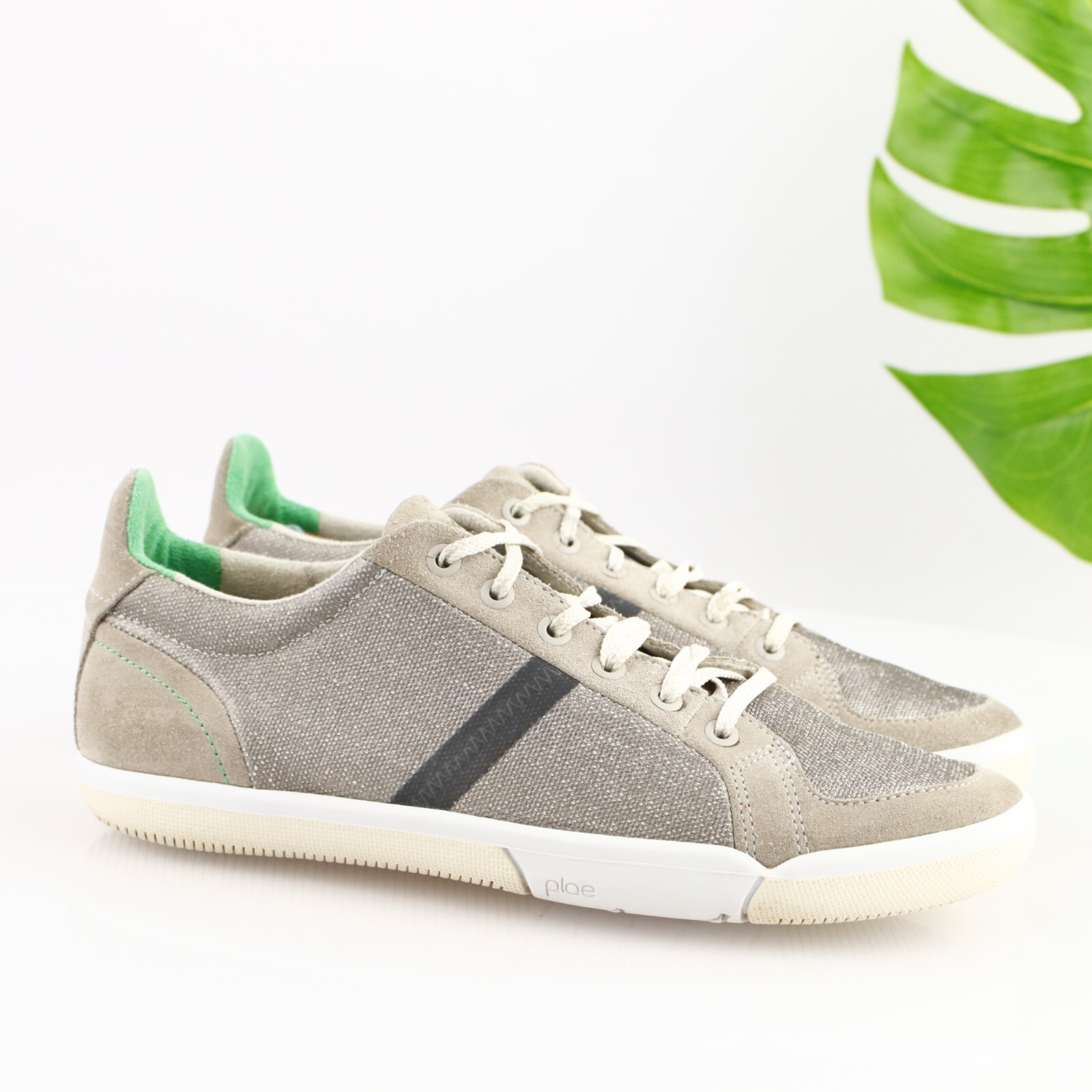 Plae Womens Prospect Sneaker Size 7.5 Stone Gray Lace Up Walking Everyday Shoe