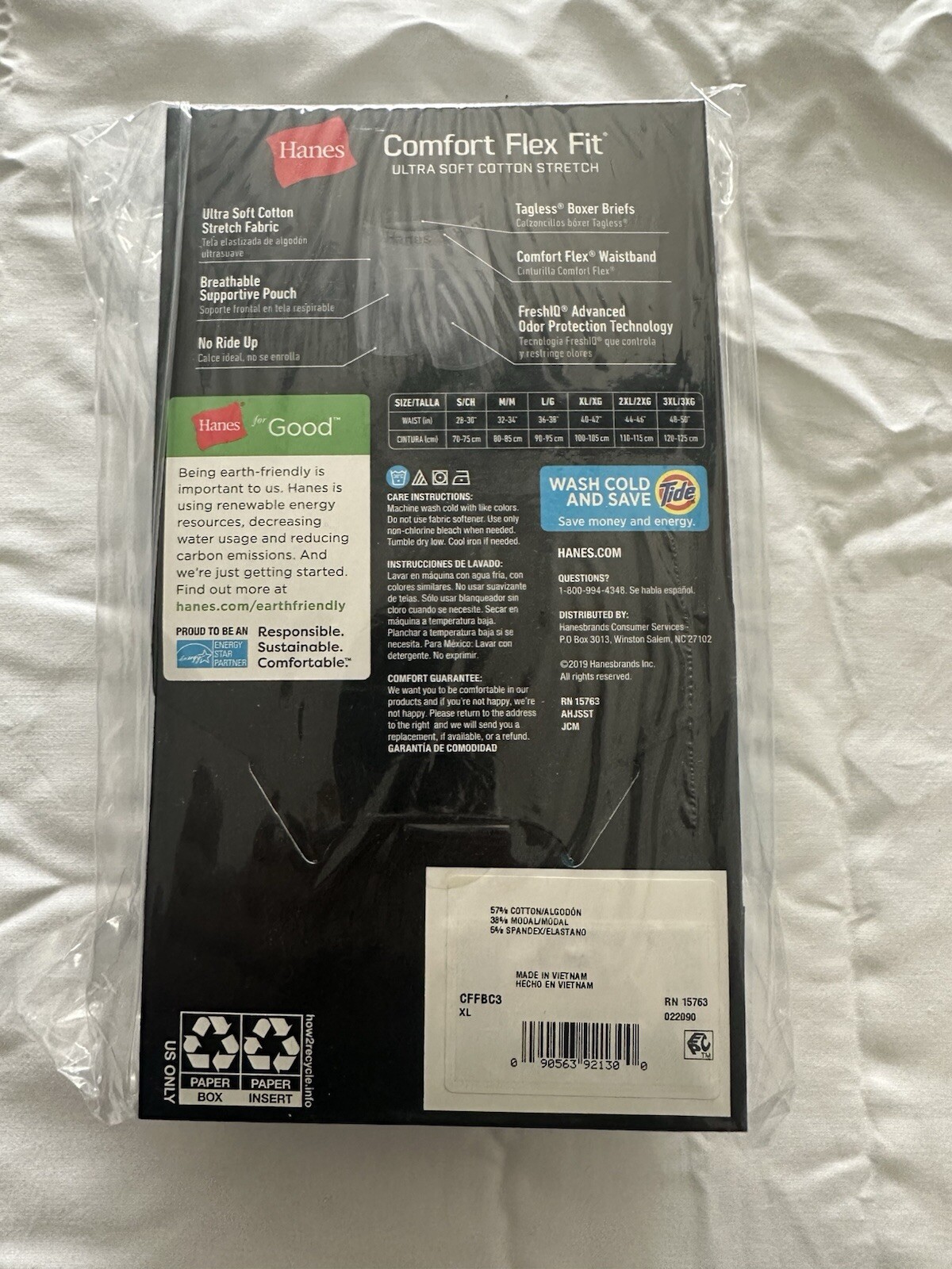 Hanes CFFBC3 Ultra Soft Stretch Boxer Brief – 3 Pack