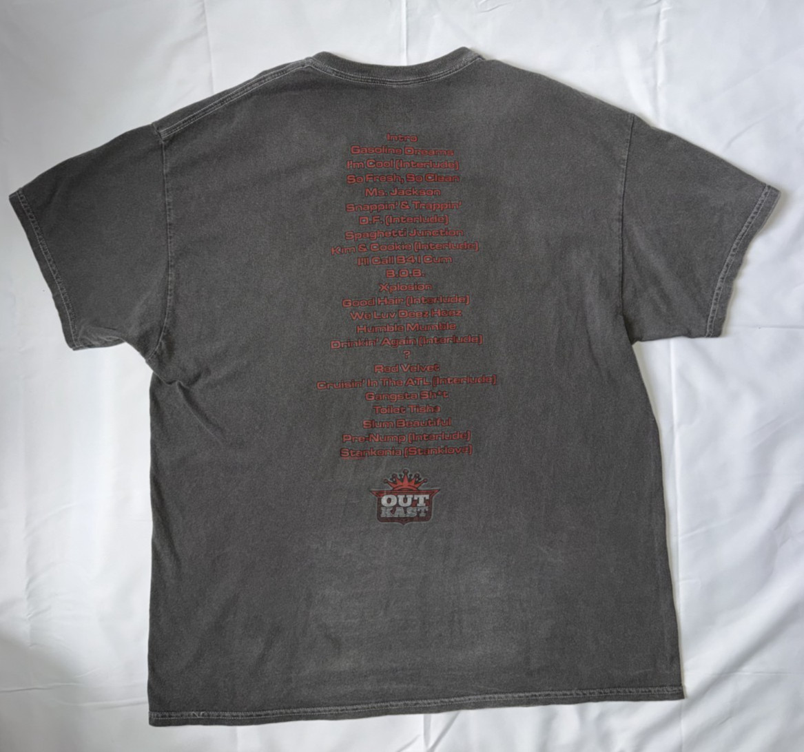 Outkast Stankonia Vintage Wash Graphic T-Shirt Charcoal Gray Men’s Large Tee