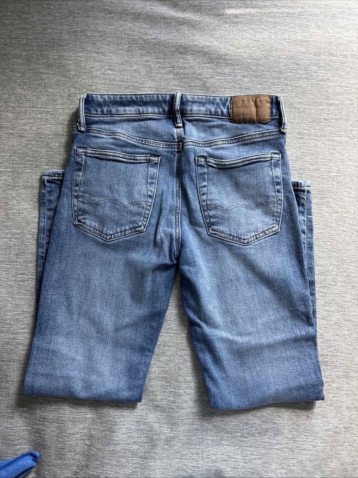 AMERICAN EAGLE Slim Straight Airflex+ Denim Jeans Faded Wash Mens Sz 28×28