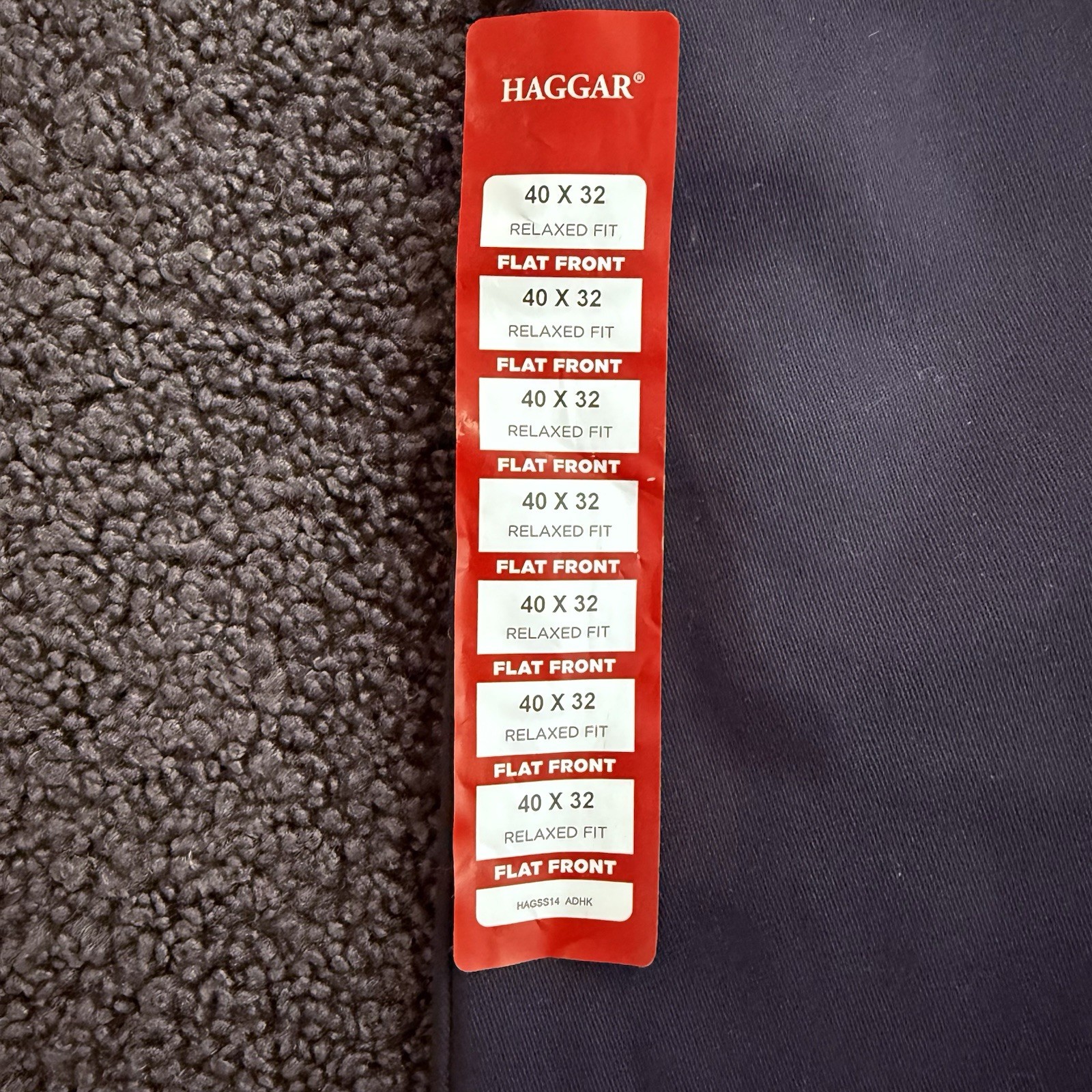 New HAGGAR “Work To Weekend” sz: 40W x 32L 3″ Flex Waist Pants