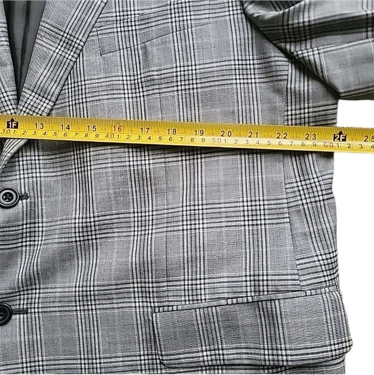 Hickey Freeman Blazer Mens 48 Gray Glen Check Plaid Lightweight Sport Jacket USA