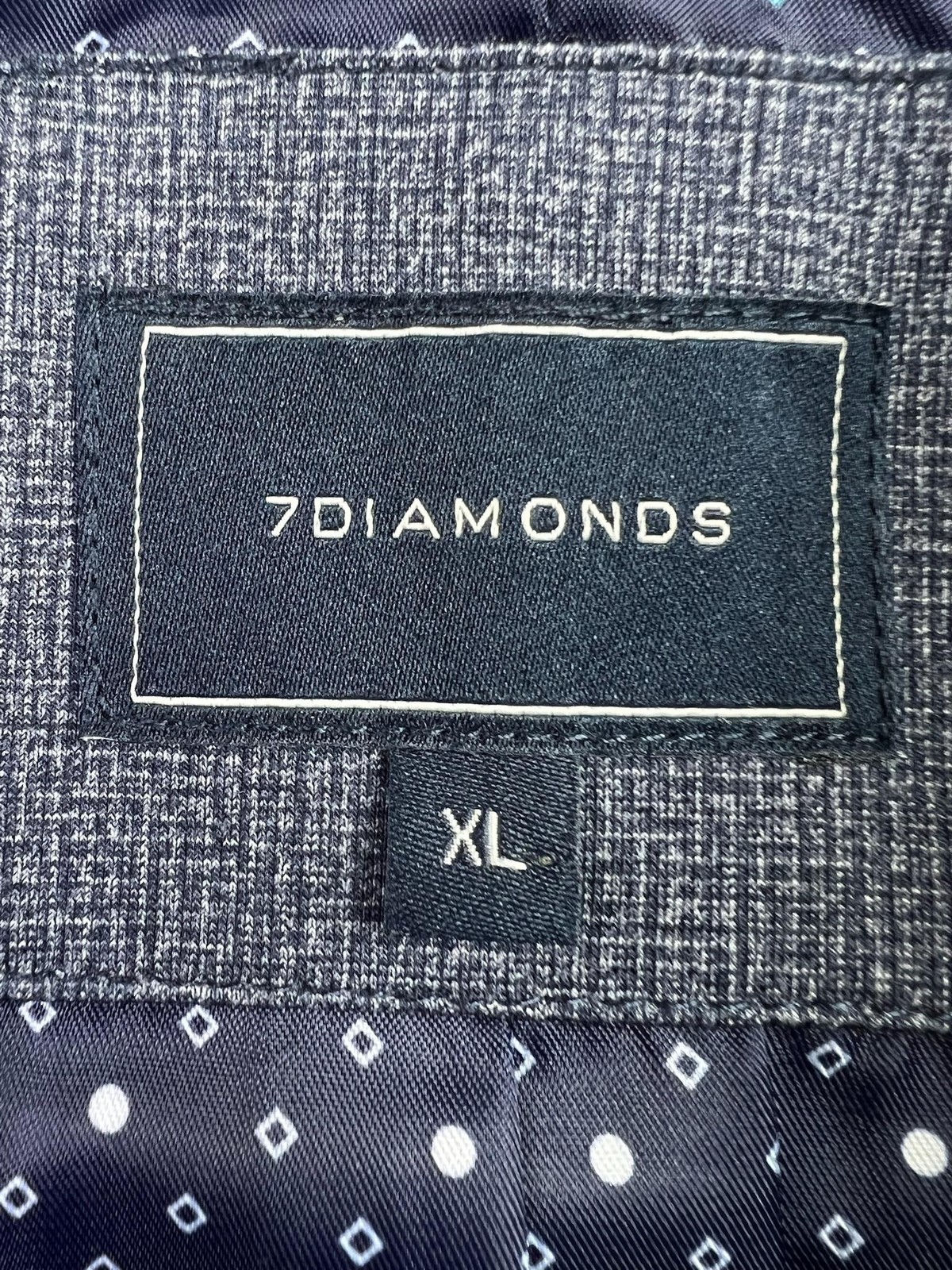 7 Diamonds Blazer Mens XL Blue Jersey Knit Stretch Sport Coat 2 Button Glenn