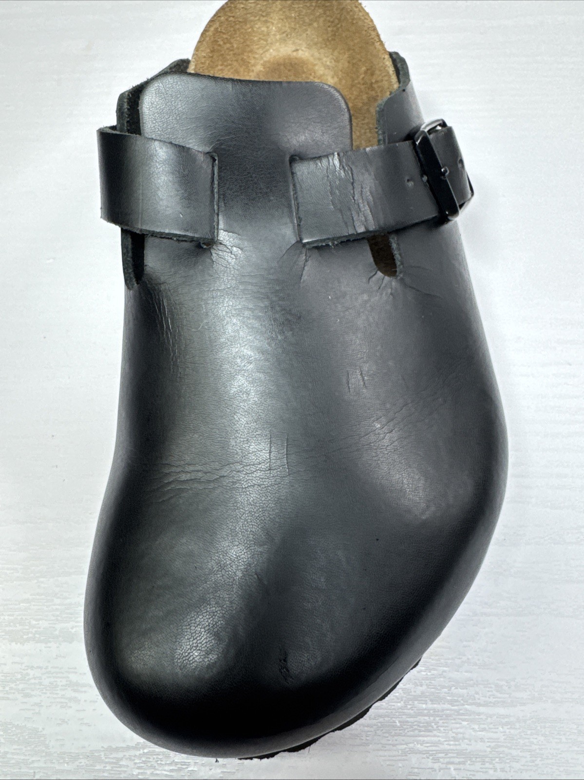 Birkenstock Boston Leather Black Clogs US Size 8-8.5 Women’s – Used – See Pics!