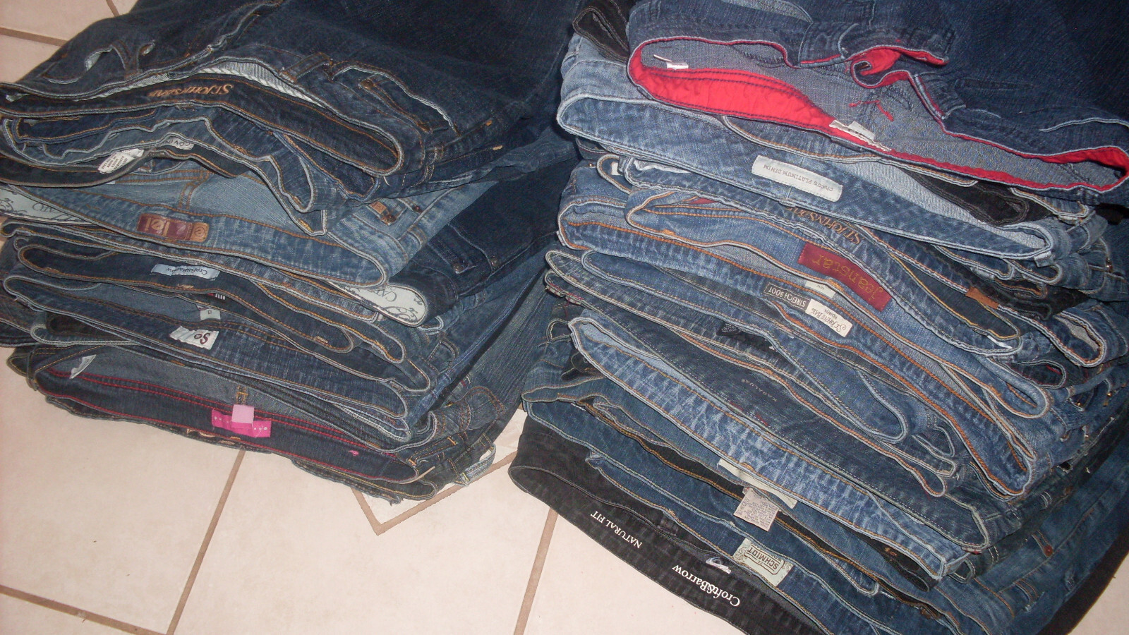 25 Pairs Blue Ladies Jeans Bulk Sale Many Brands Mixed Lots & Sizes (See F/backs