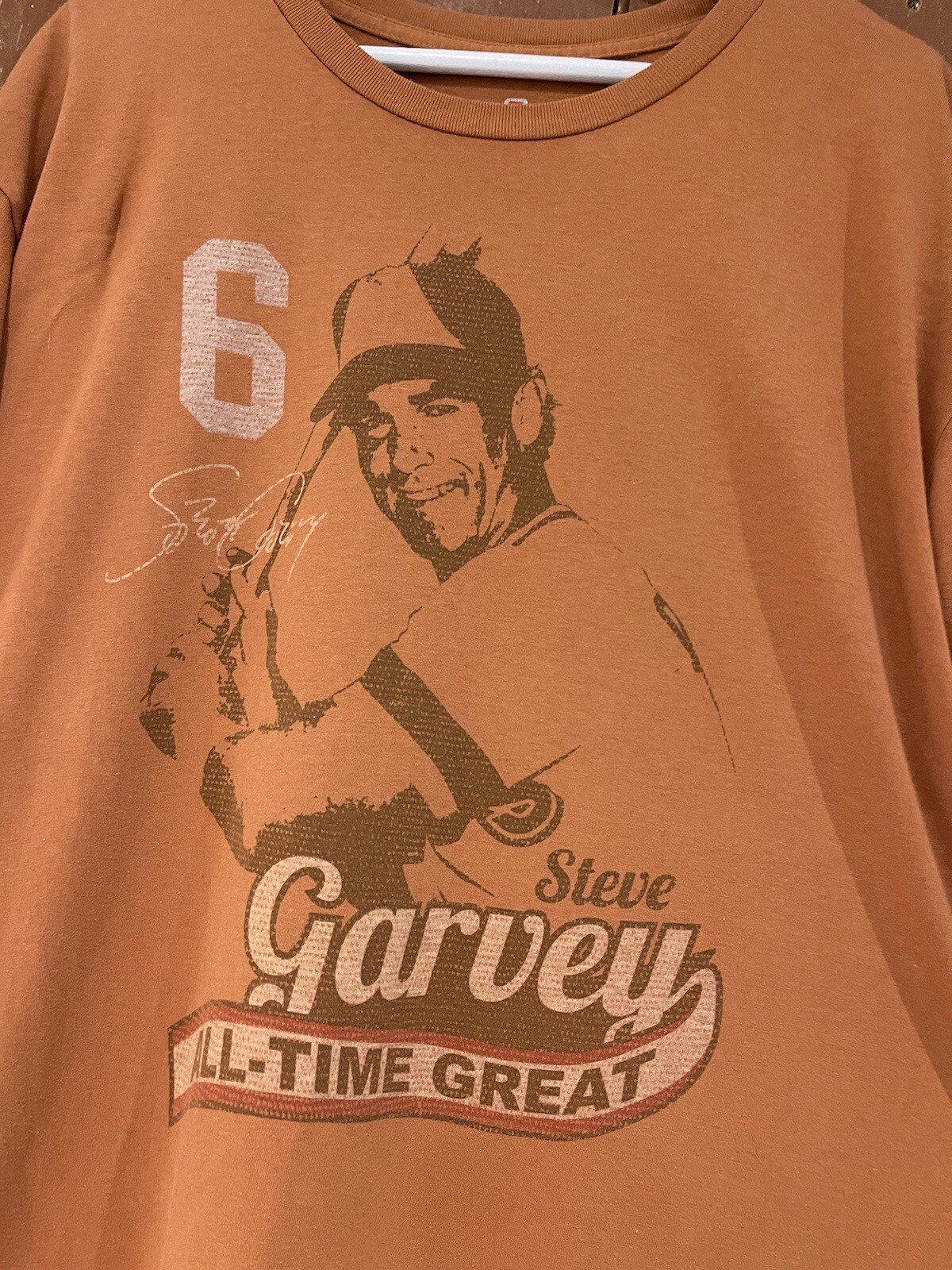 Stitches 108 Baseball Short Sleeve T-Shirt Top Cotton Mix Orange Men’s Size XL