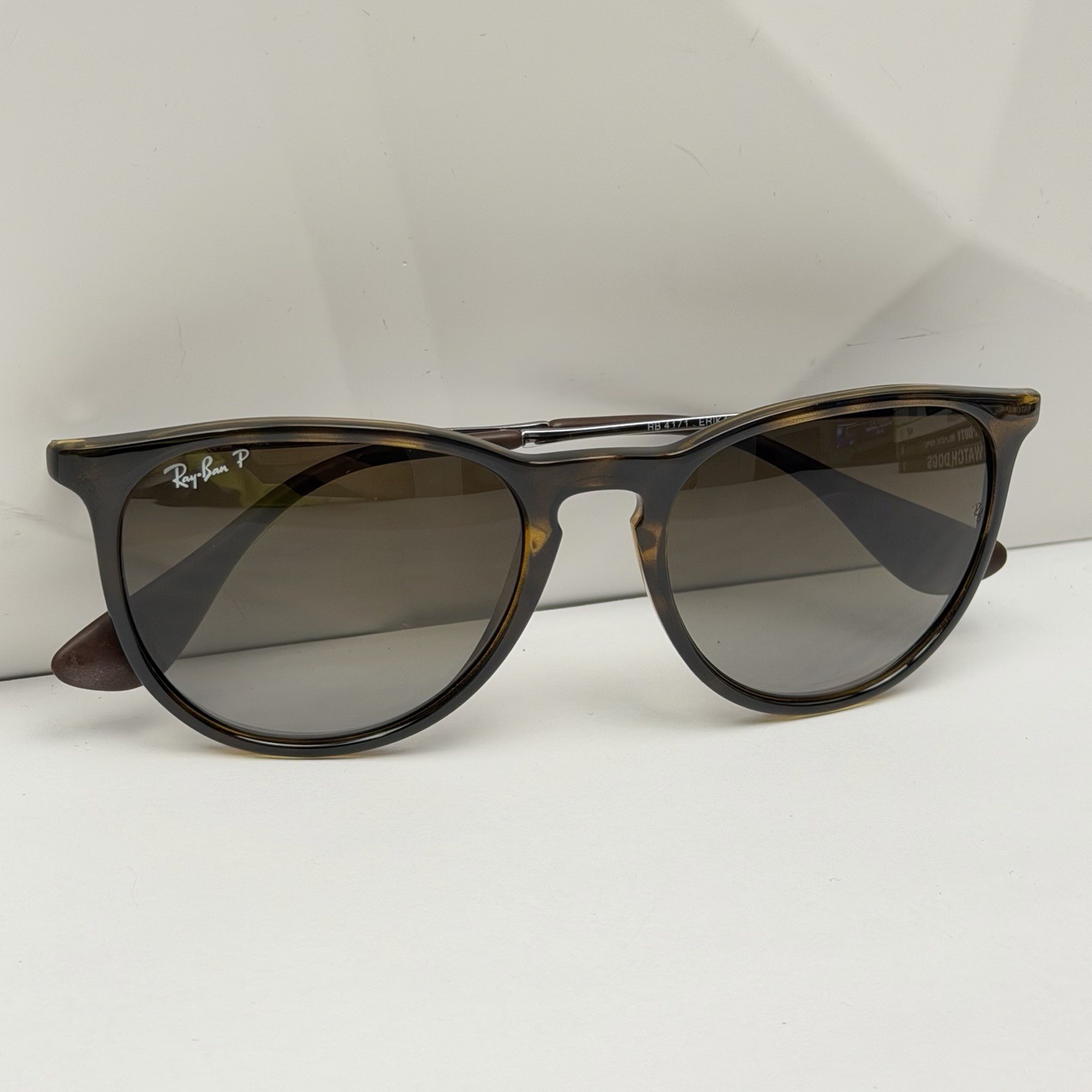Ray-Ban Erika Polarized Sunglasses RB4171 710/T5 54-18 Brown/Light Havana