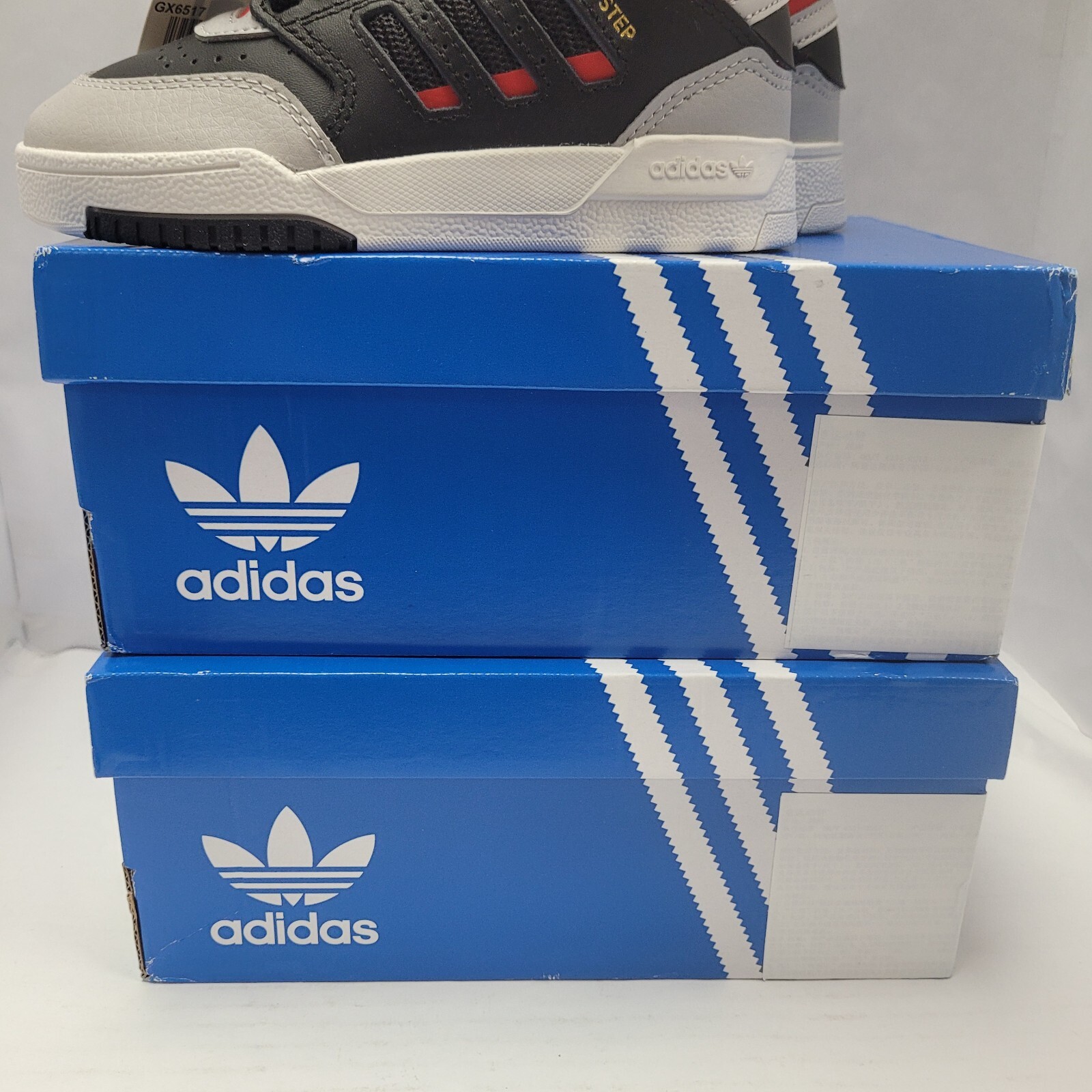 Adidas Drop Step Children’s US 11.5K Sneakers GX6517 Black Grey Red NEW with Box