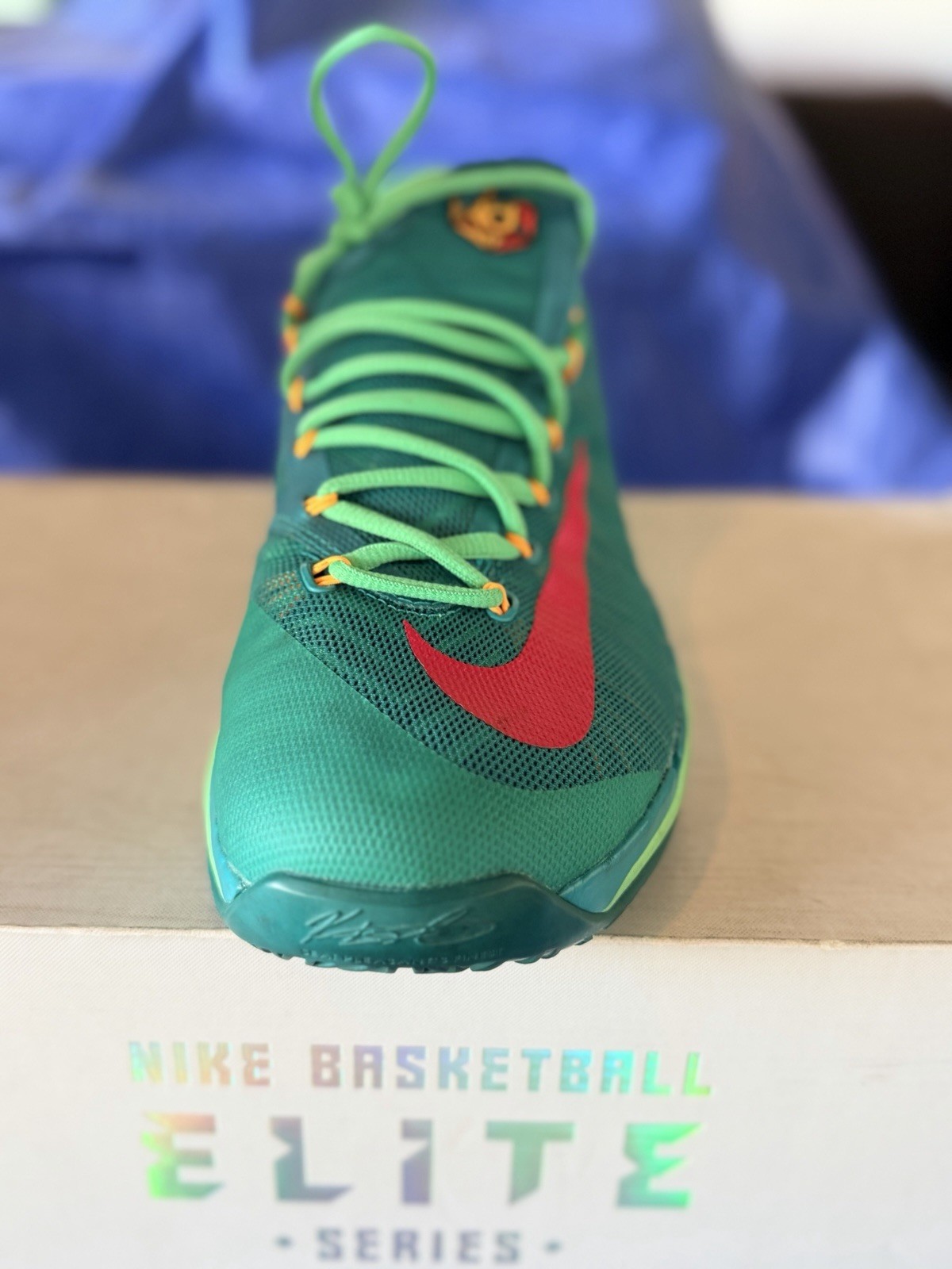 Nike KD 6 VI Mens Size 10.5 Green Pink Basketball Shoes Sneakers
