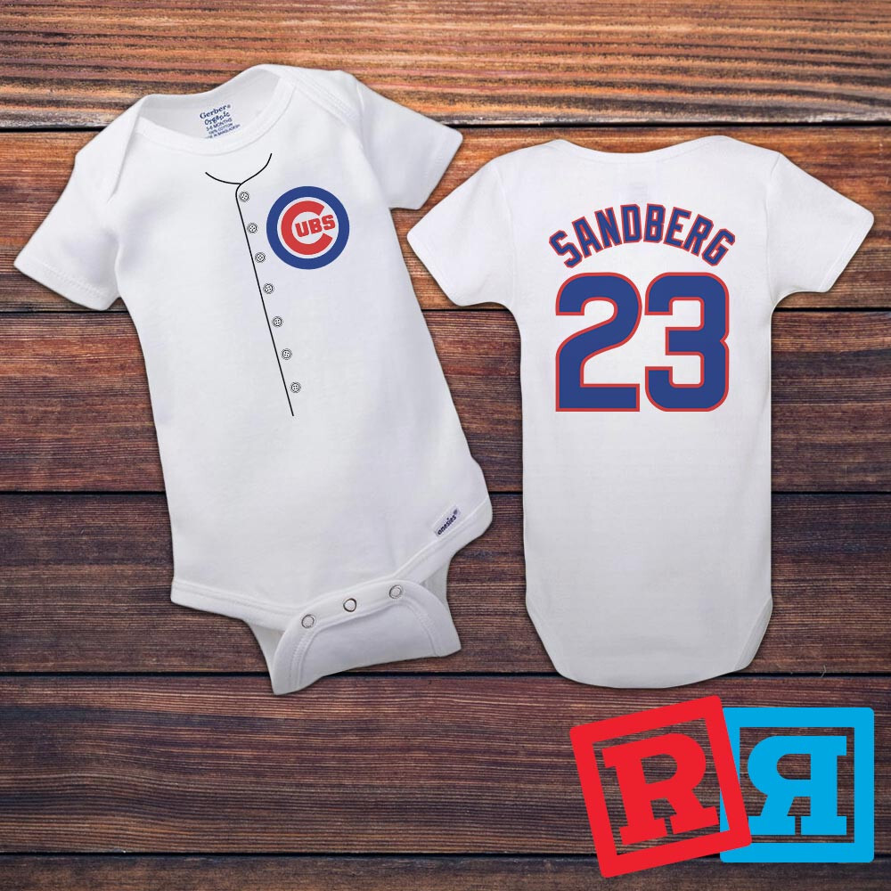 Ryne Sandberg Chicago Cubs Baseball Gerber Baby Onesie® Cotton Bodysuit