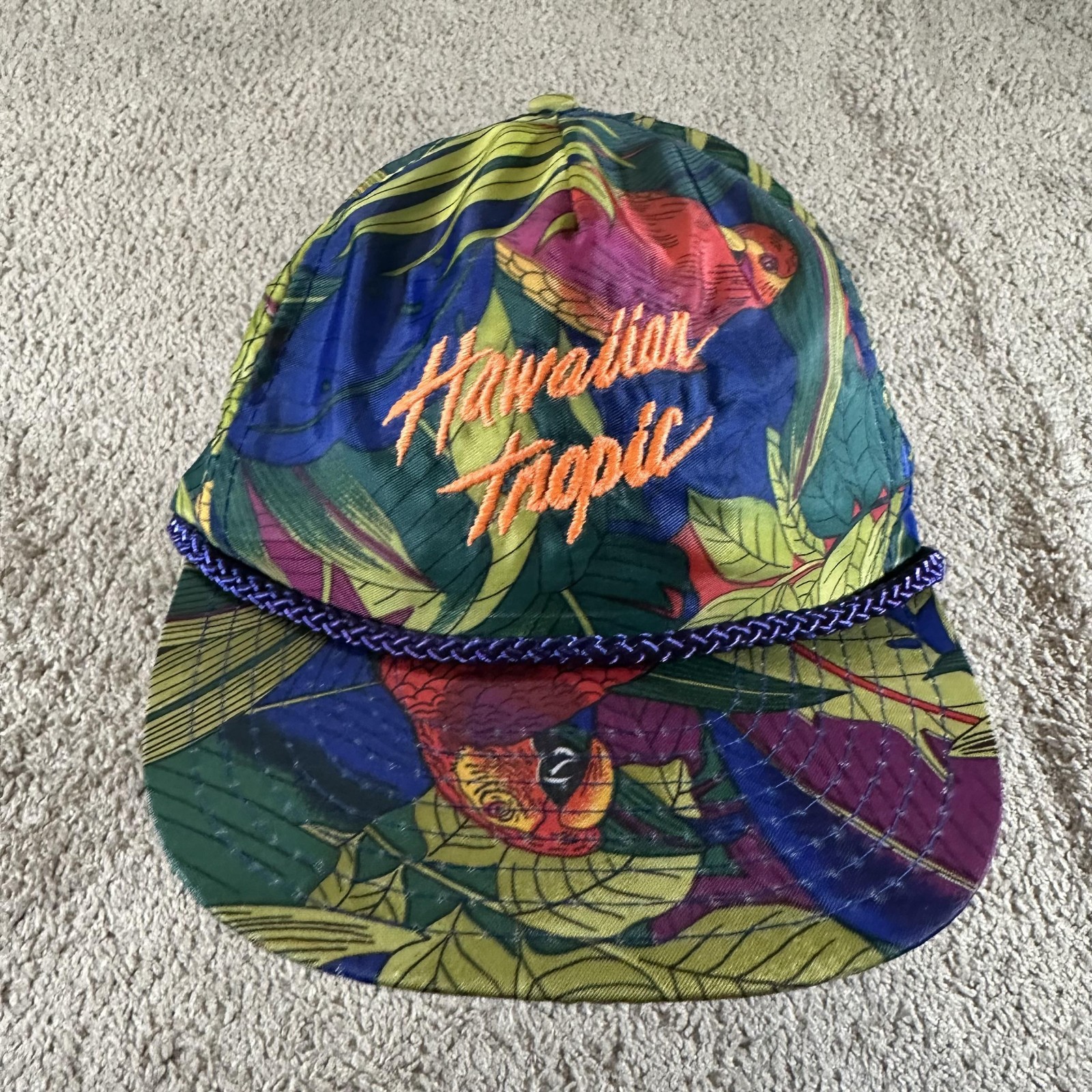 Vtg Hawaiian Tropic Nissin Cap Hat Cap Strapback Men O/S Multicolor Tropical