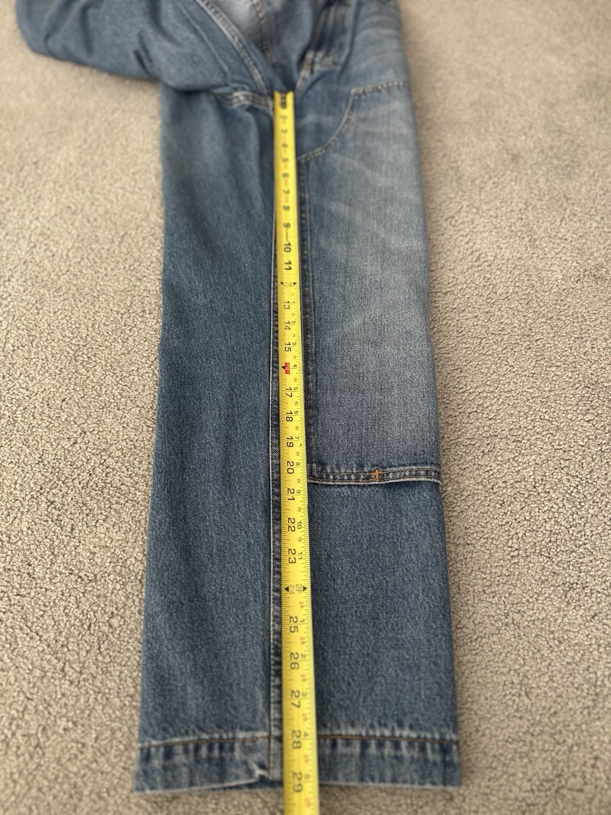 Levis 568 Double Knee Carpenter Blue Loose Denim Tag Sz. 32Wx30L Measure 33WX29L