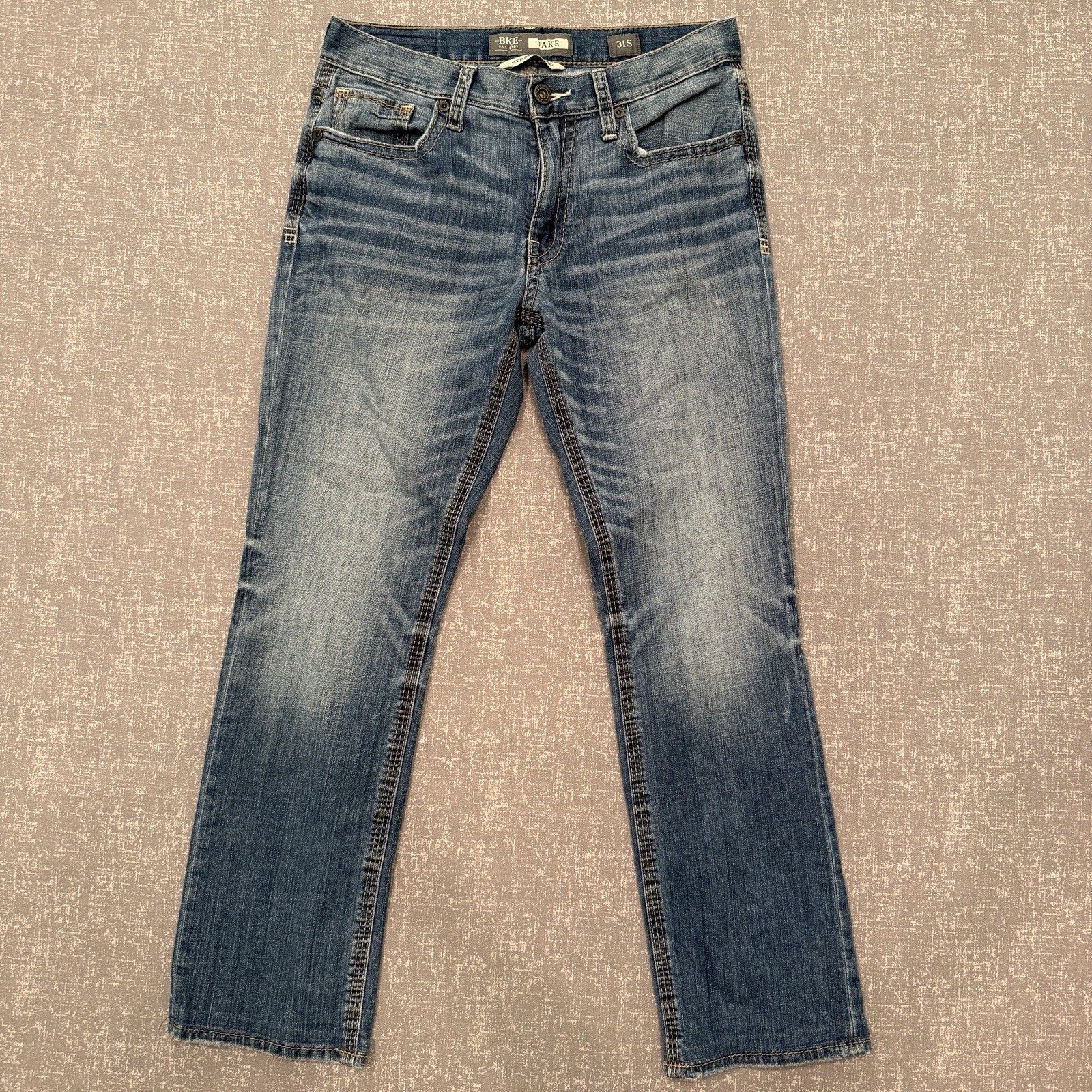 Buckle BKE Jake Jeans Mens 31×30 Blue Denim Straight Leg Stretch Western