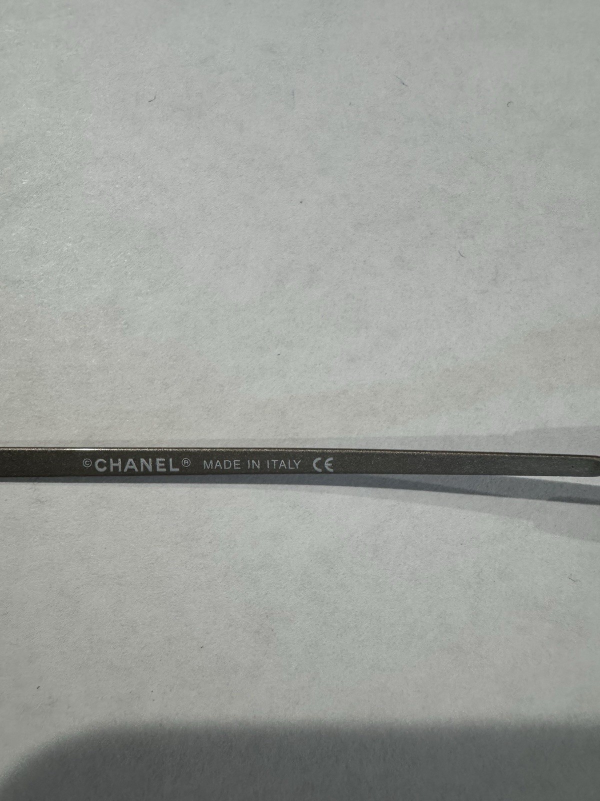 Vintage CHANEL 4002 Rimless Sunglasses Tinted Blue Lenses Silver Metal Frame
