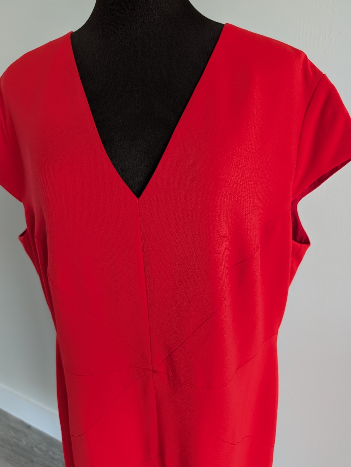 $1.3K Escada midi long dress in red sz 44 14 XL