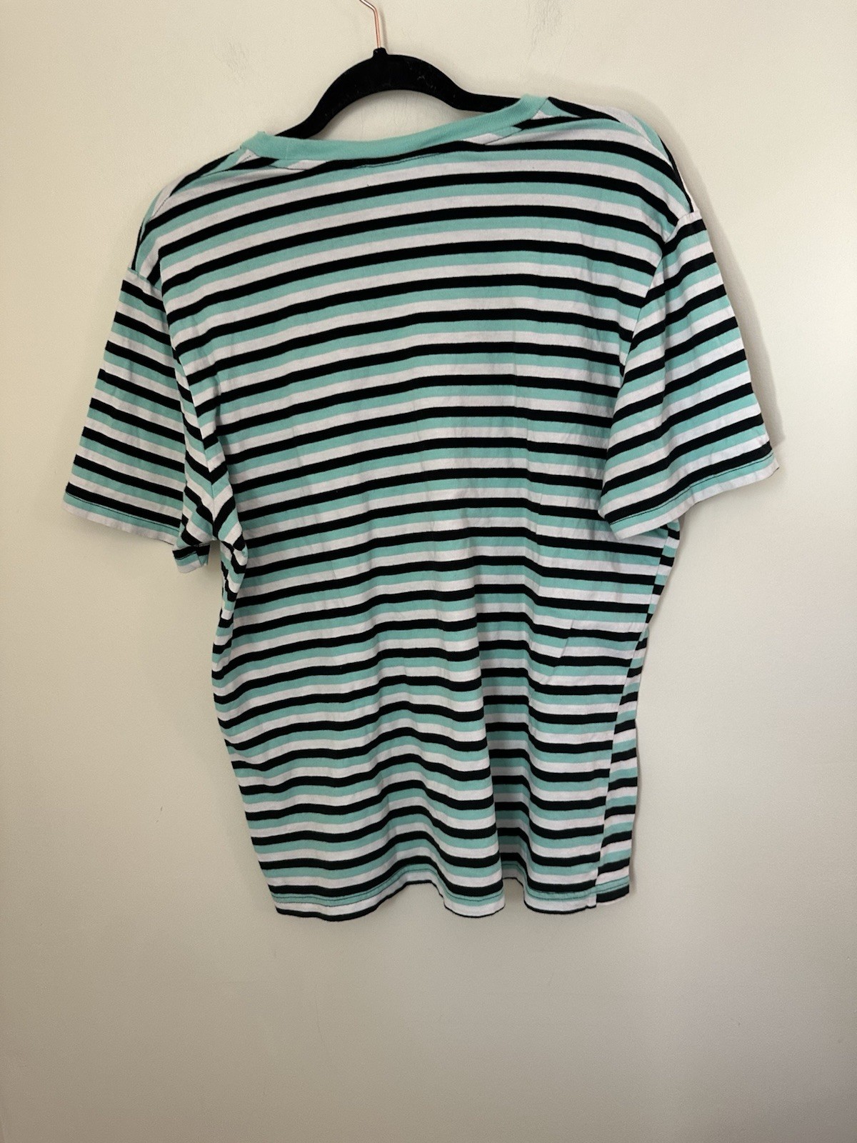 Nickelodeon Splat Logo Embroidered T-Shirt (Large) Horizontal Stripe Retro