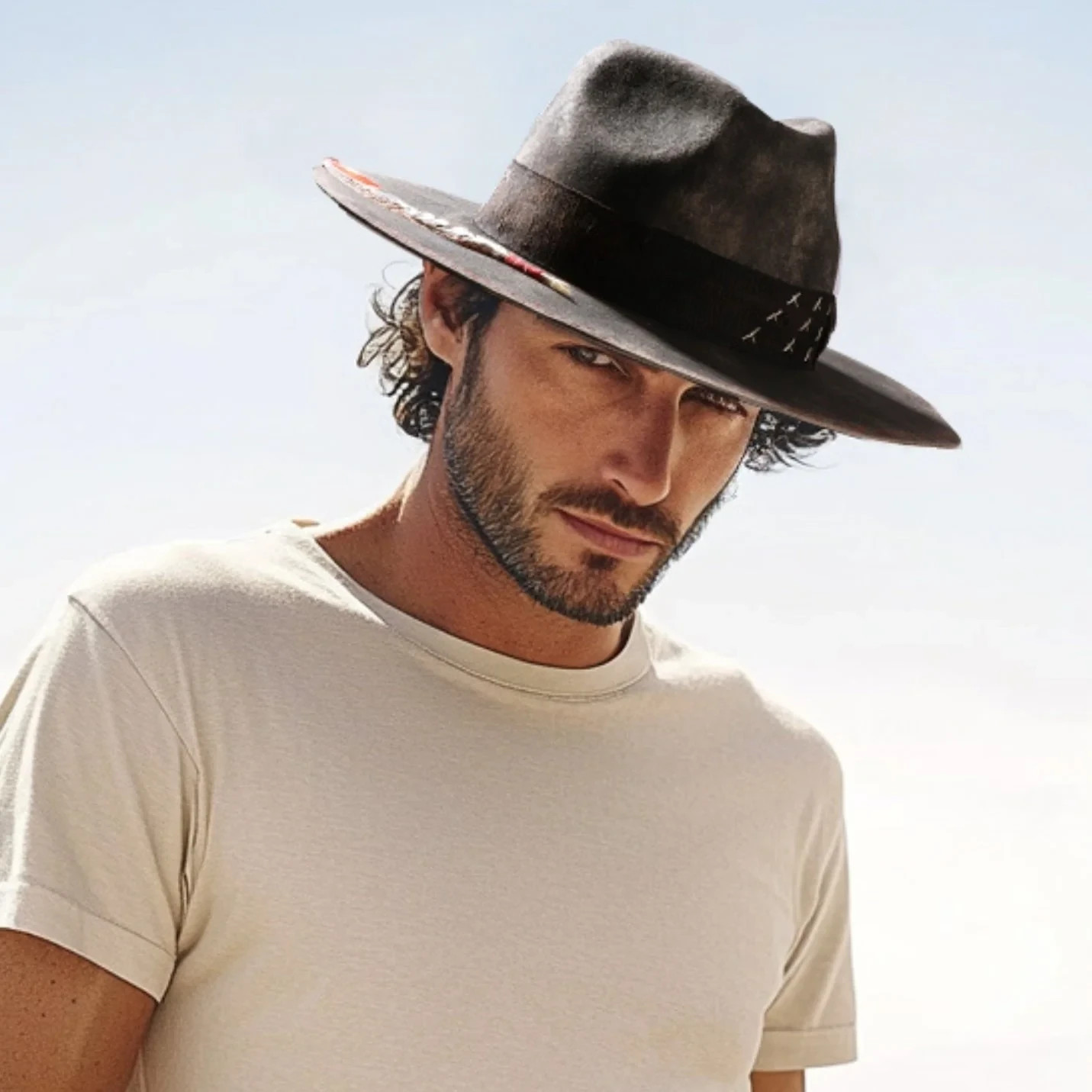 Ruediger Maverick – Paint-Sprayed Fedora L(59CM) Unisex
