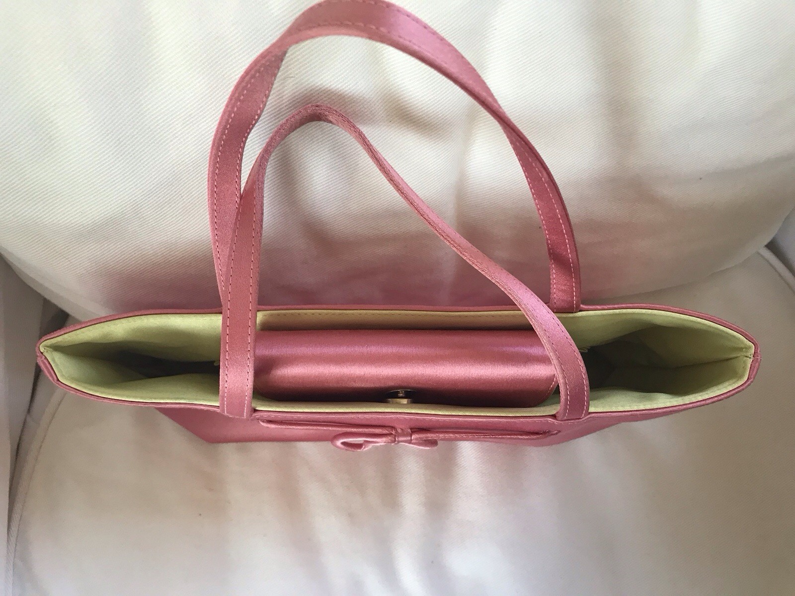 Authentic, Rare, Vintage Kate Spade Spring/Summer Dress Purse Pink/Light Green