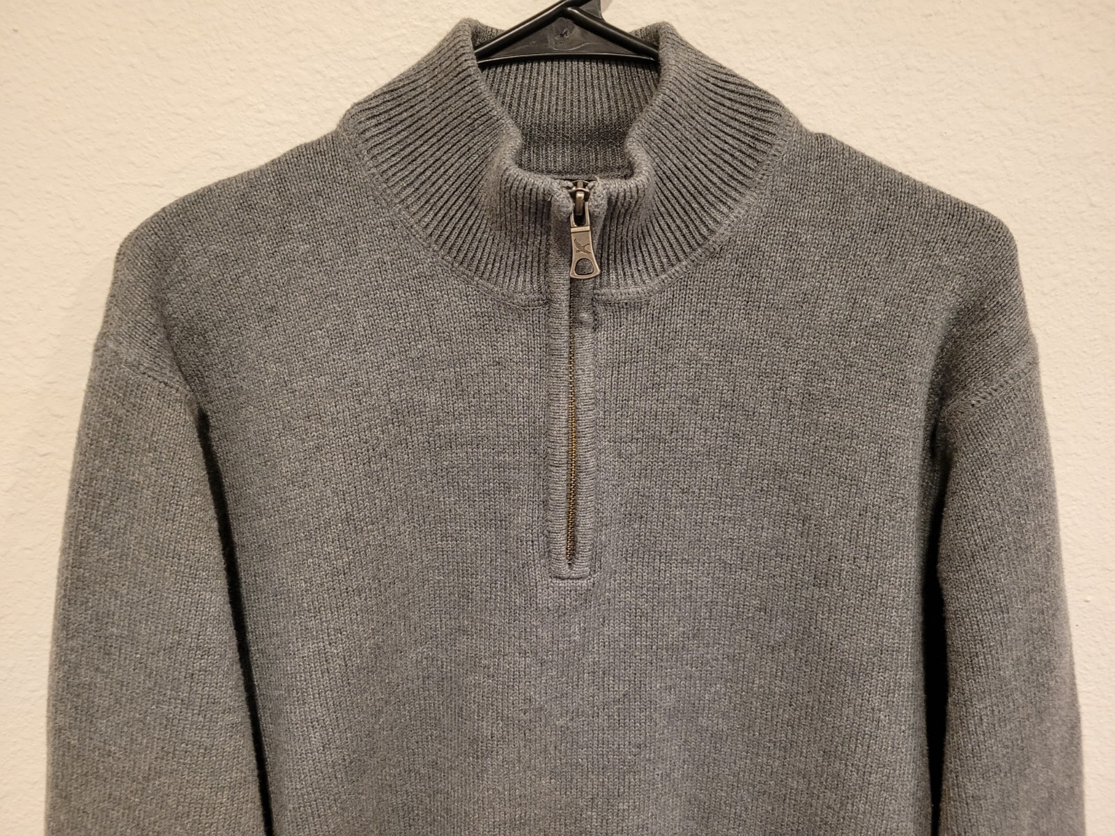 Eddie Bauer Men’s TL Tall Large Quarter Zip Sweater. 100% Baumwolle (Cotton)