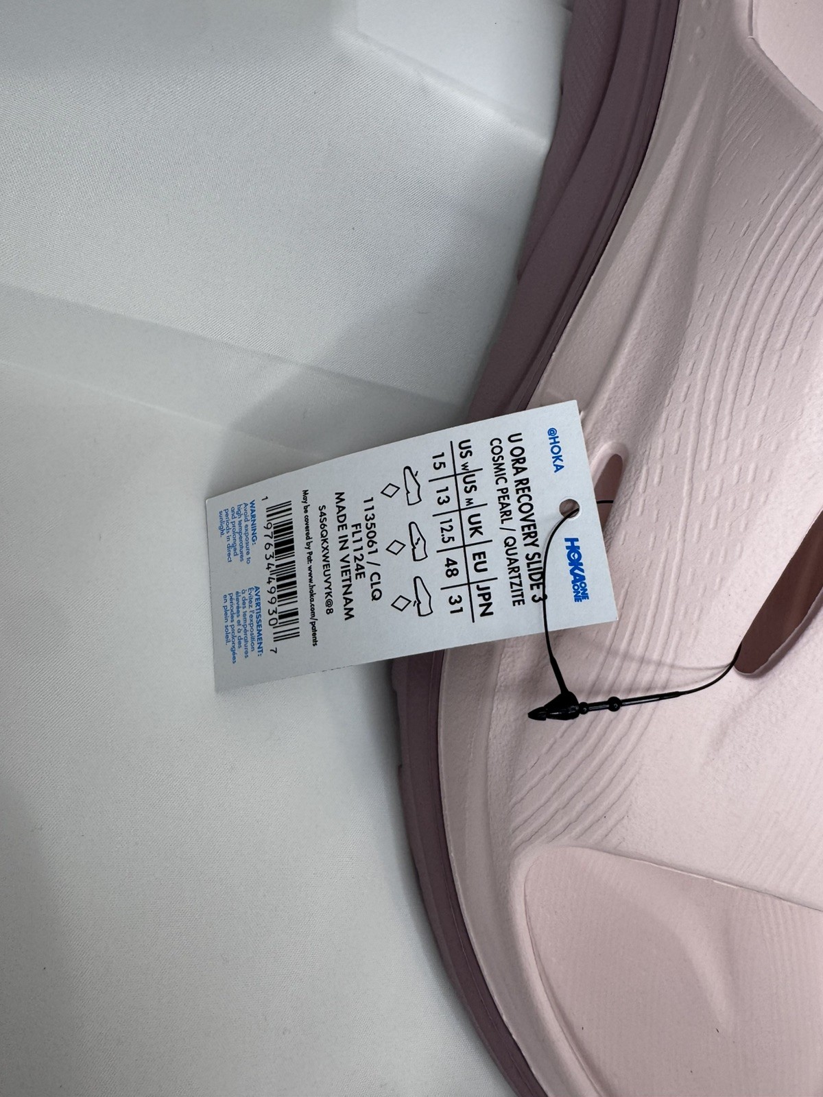 Hoka Ora Recovery Slide 3 Cosmic Pearl Quartzite Pink Mens 13 Womens 15 1135061