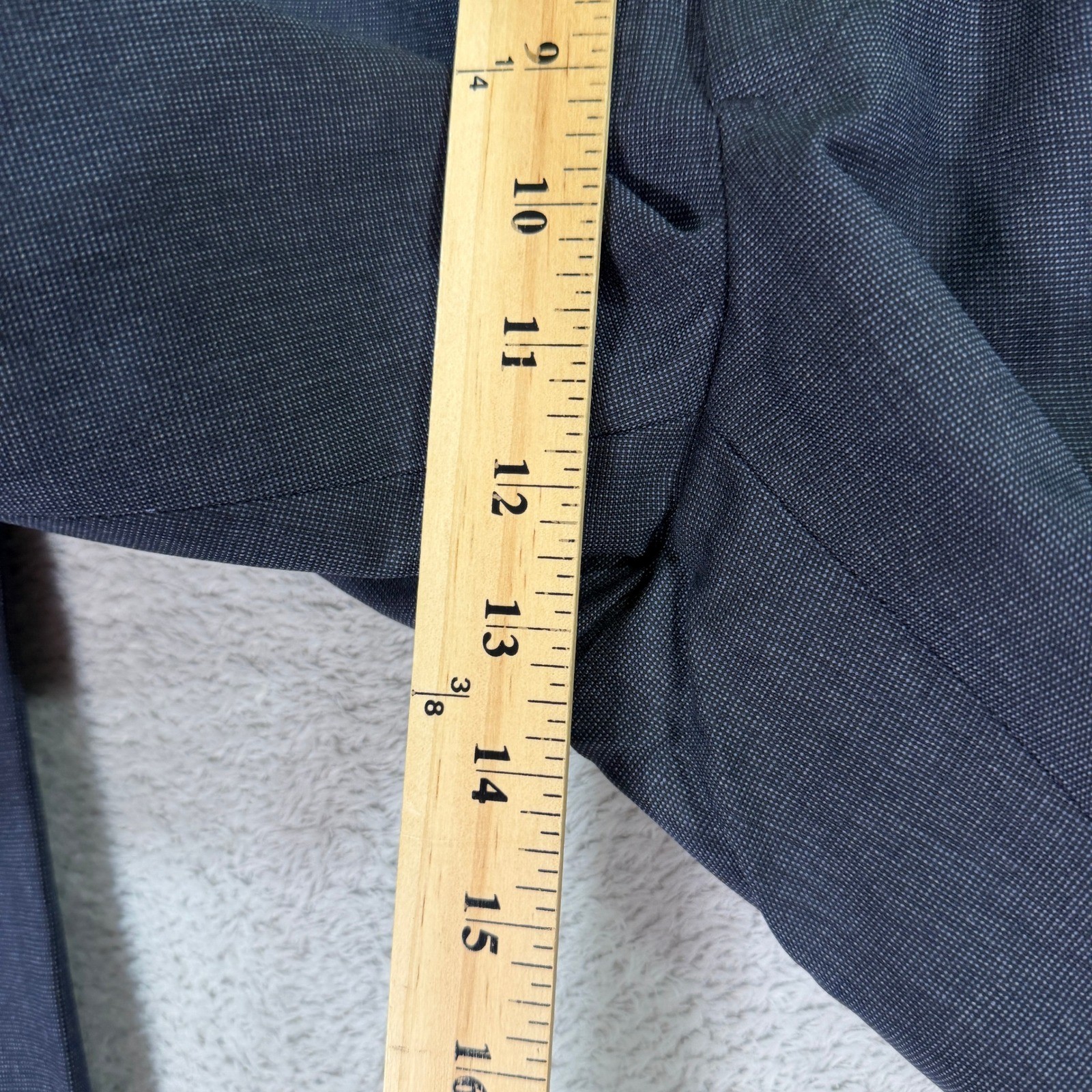 Brooks Brothers Mens 40S Short Slim Fit Suit Navy Scottish Shetland Wool 32×29