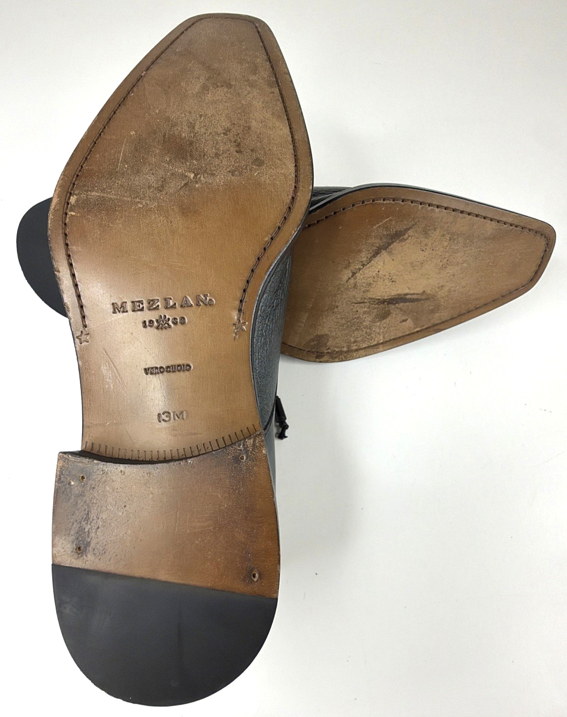 Mezlan Soka Lace-Up Oxford Black Leather Dress Shoes Cap Toe Men’s US M 13
