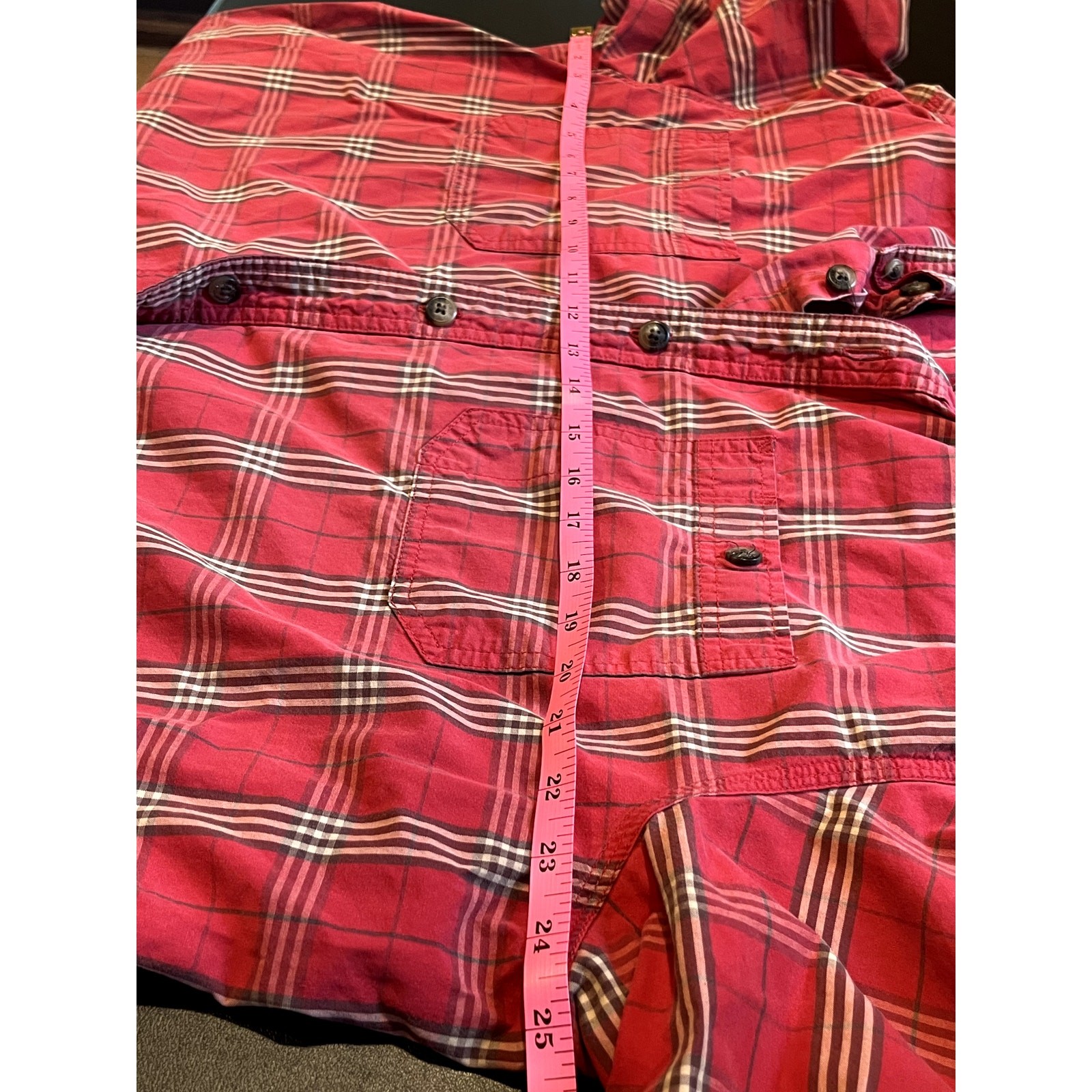 Vintage Schmidt Red Plaid Flannel ShirtXL Cotton Button Up Workwear Outdoor