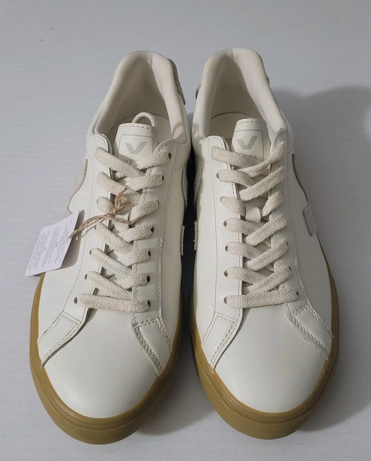Veja Campo White Pierre Leather Suede Gum Sole Sneakers Mens 8 / Womens 10