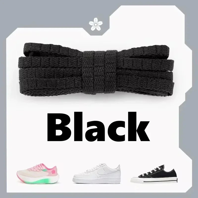 5mm Flat Athletic Shoelaces for Sneakers – Serrated Thread Design Durable Runnin