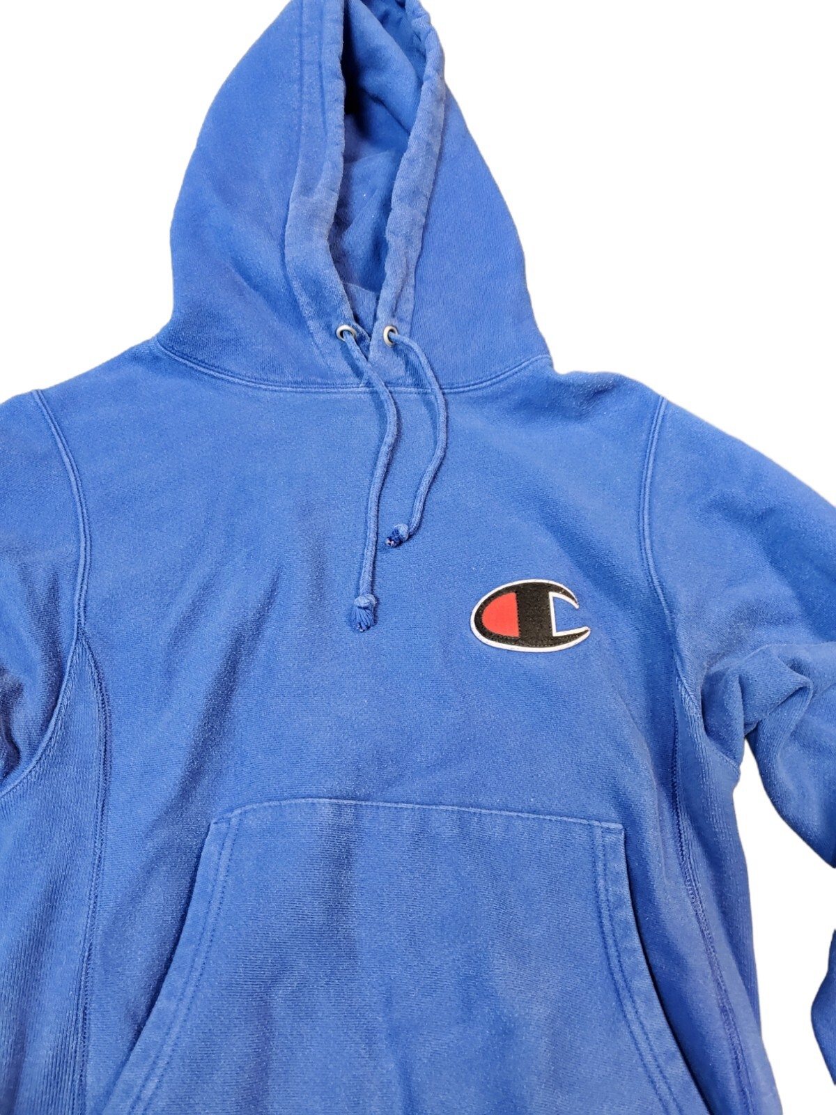 Champion Reverse Weave Big C Patch Logo Pullover Hoodie Men XS Women Unisex