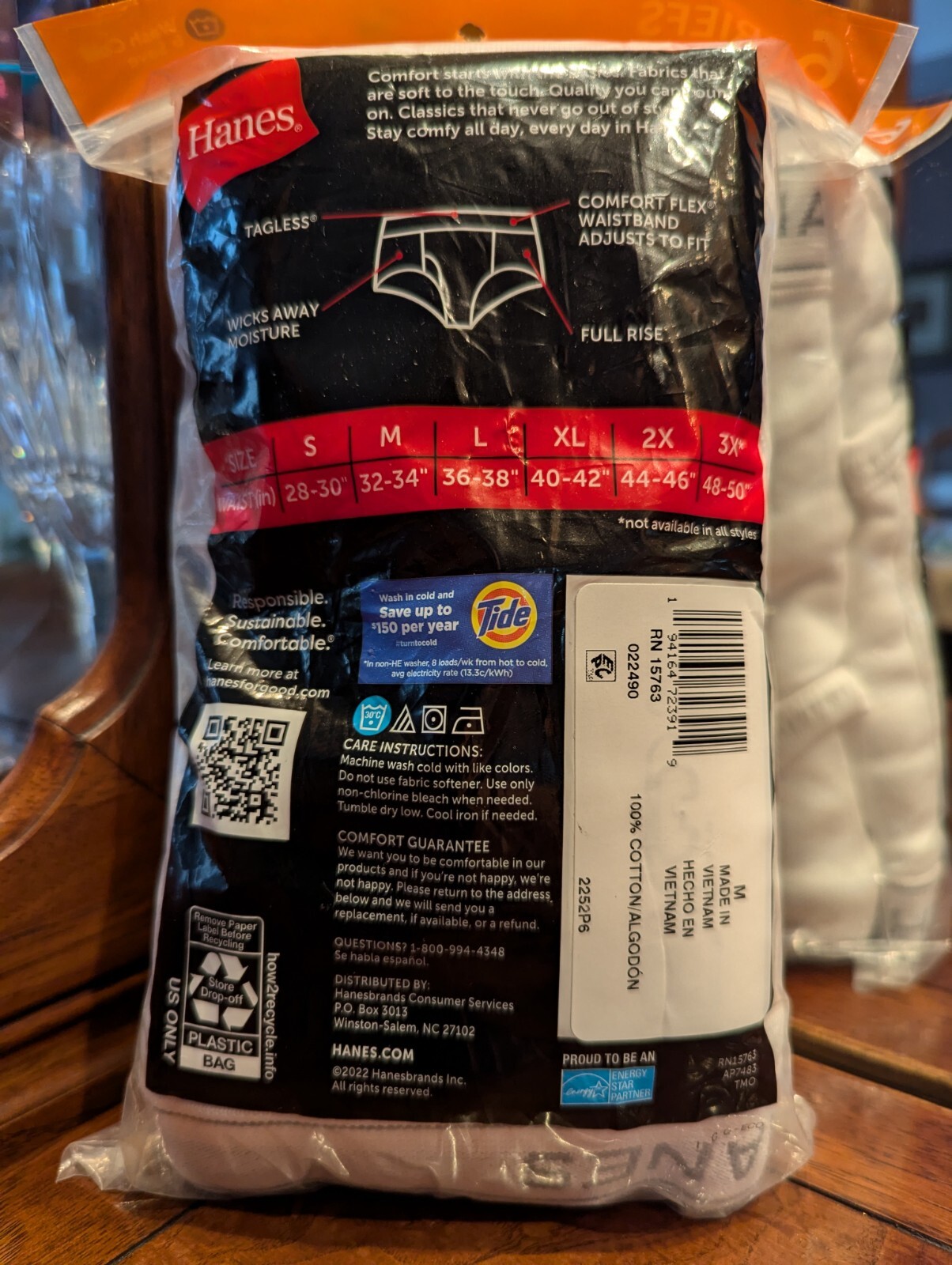 6 NWT Hanes Soft & Breathable Men’s Cool Comfort Wicking Cotton Briefs M 32-34
