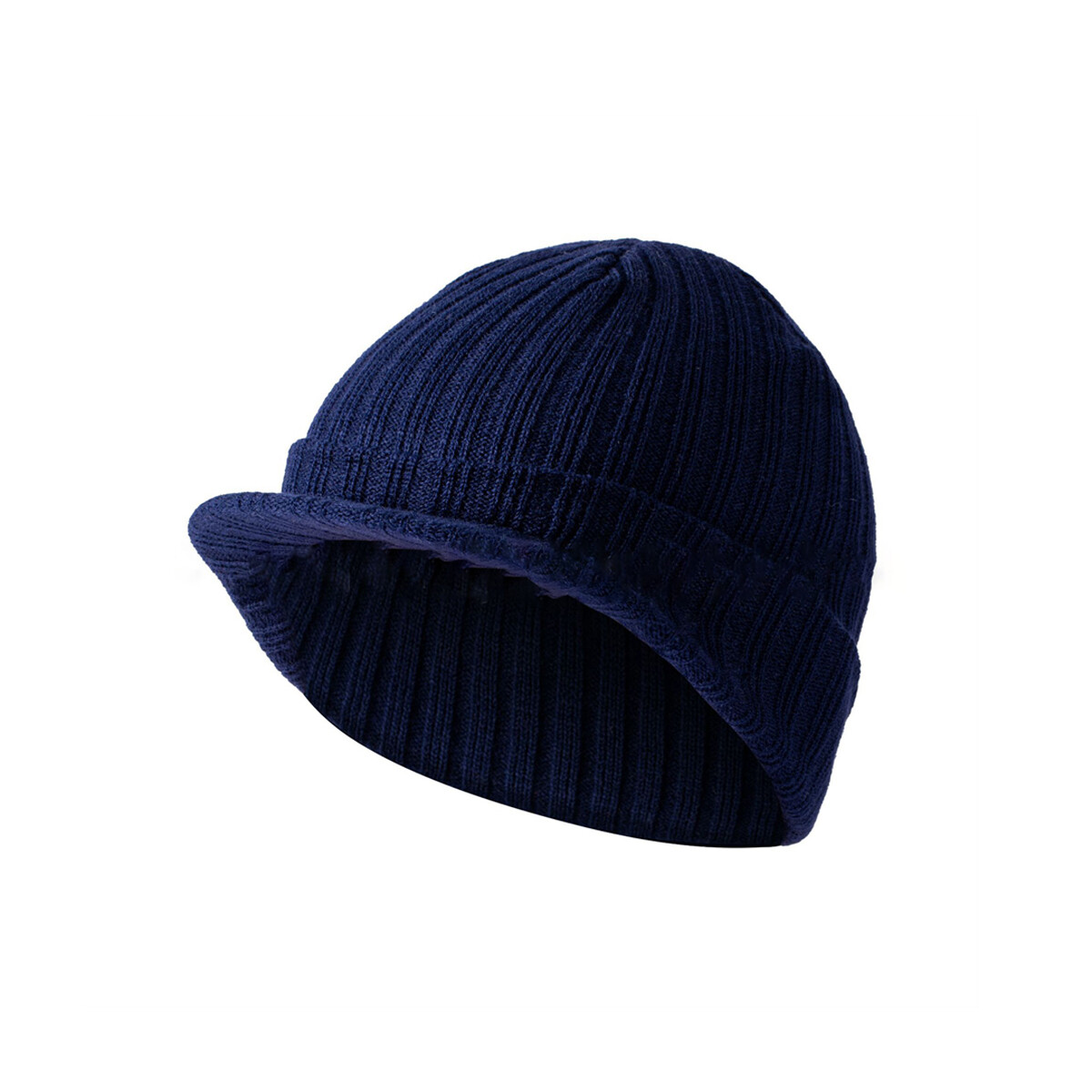 Unisex Winter Chunky Knit Visor Brim Winter Hat Beanie Thick & Warm Men Women