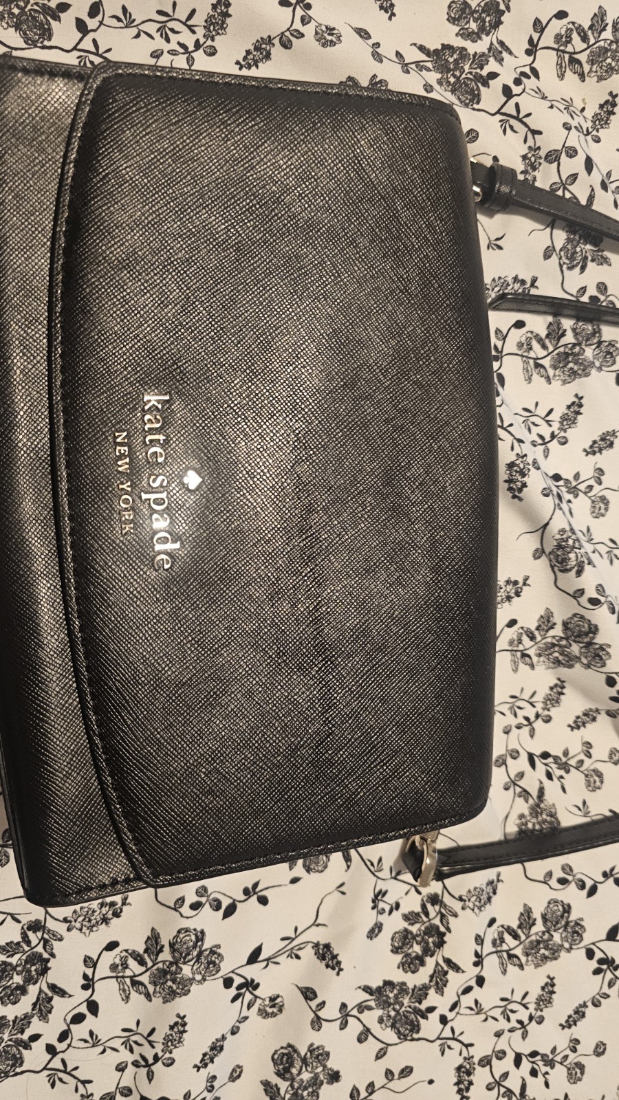 Kate Spade New York Black Saffiano Leather Crossbody Bag