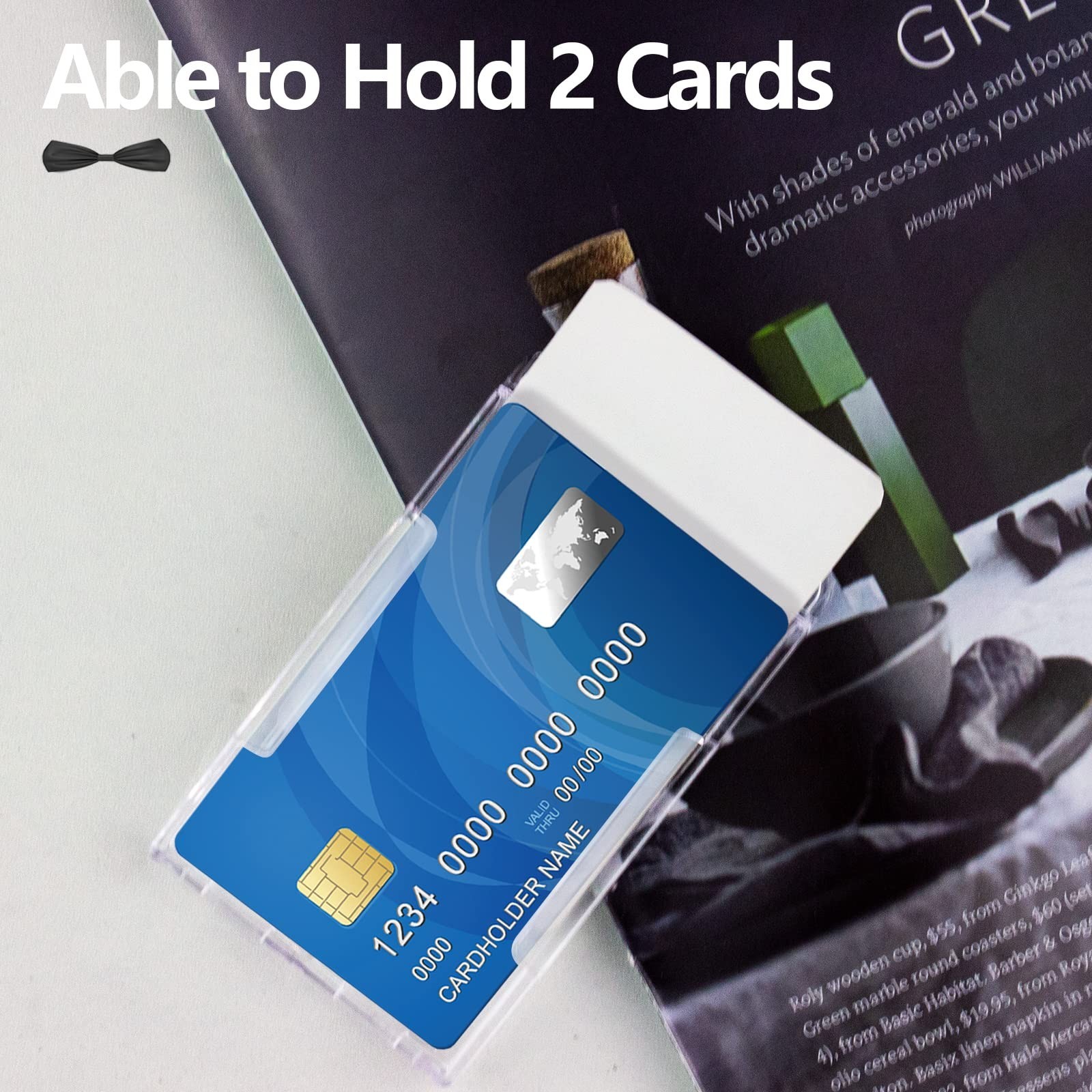 2 Pack Hard Plastic Badge Holders Heavy Duty Clear ID Credit Card Protector