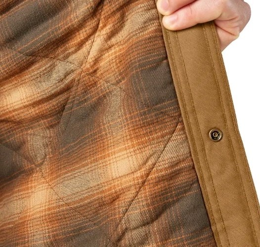 Dickies ~ Men’s XL ~ Workwear ~ Flannel Lined ~ Snap Front ~ BROWN Canvas Jacket
