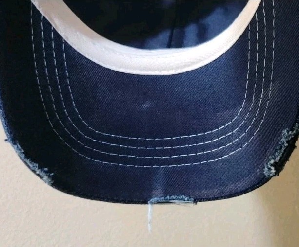 Pearl Jam Hat Distressed Blue Jean & White Mesh PEARL JAM HAT
