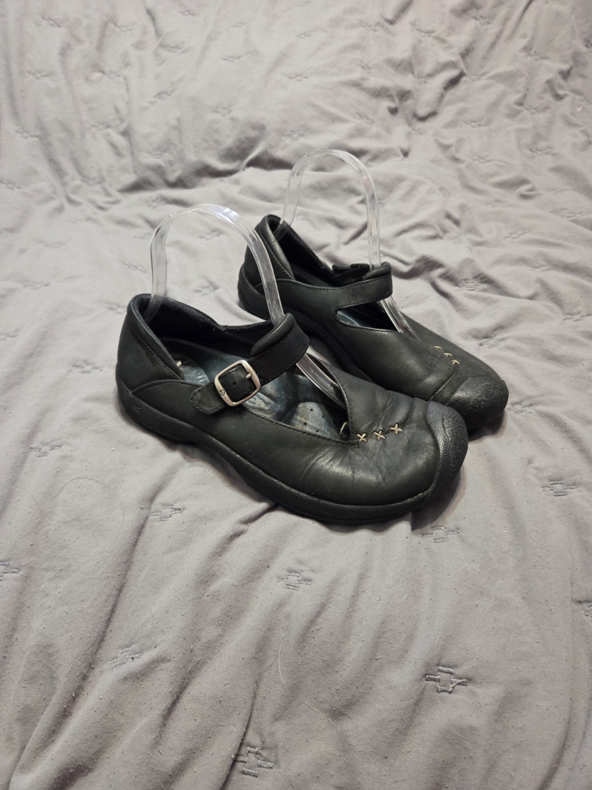 Keen Verona black leather Mary Jane Comfort Skoed W 8.5 boho Academia preppy
