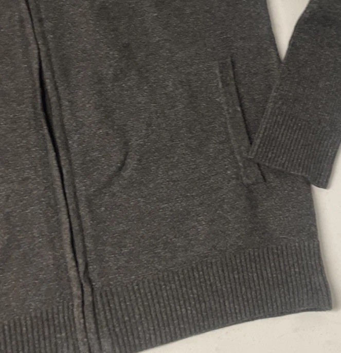 MODERN AMBITION Mens Full Zip Hooded Sweater Hoodie Jacket DARK GRAY MEDIUM