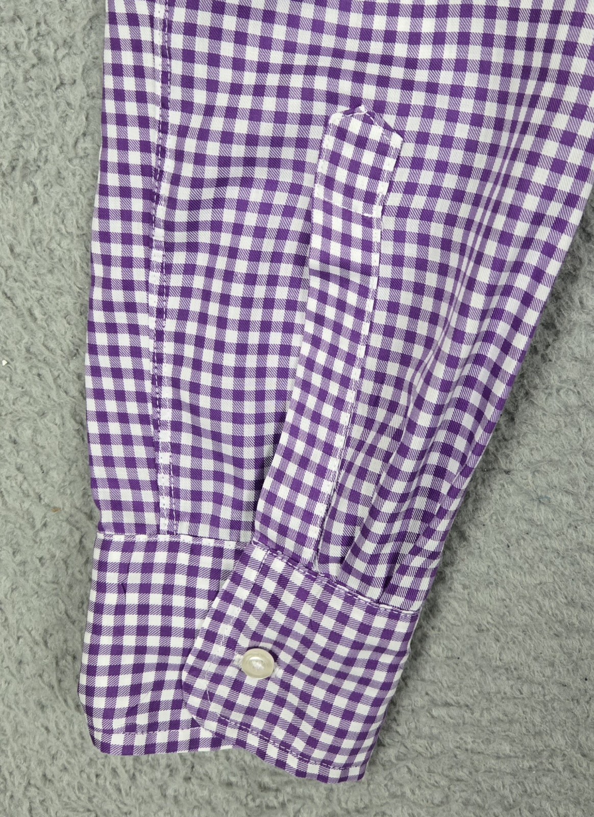 Frank & Eileen “Paul” Shirt Long Sleeve Cotton Casual Purple Gingham Mens Medium