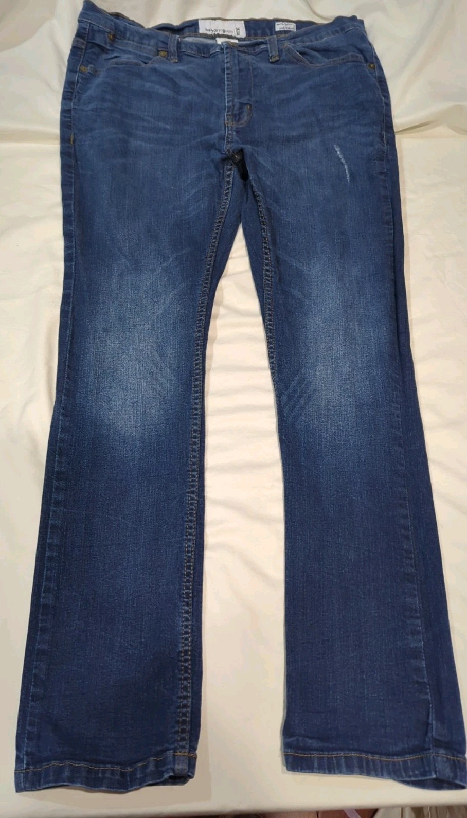 Paper Denim & Cloth Jeans Men’s 34×29 Medium Wash Stretch Distressed Straight