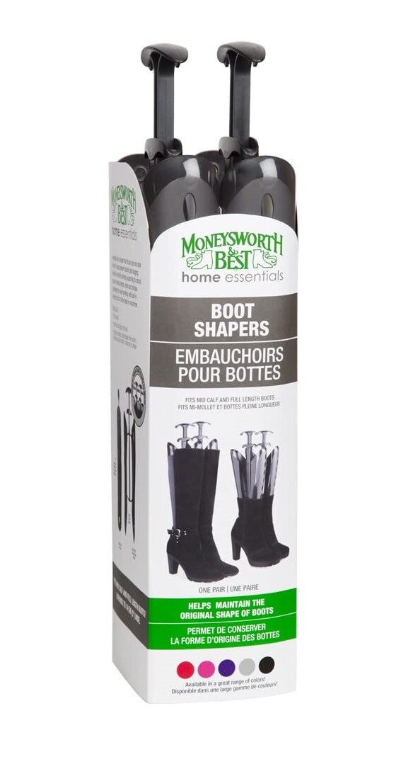 Moneysworth & Best Fashion Mid Calf/Full Boot Shapers Shoe Trees GREY- 1 Pair