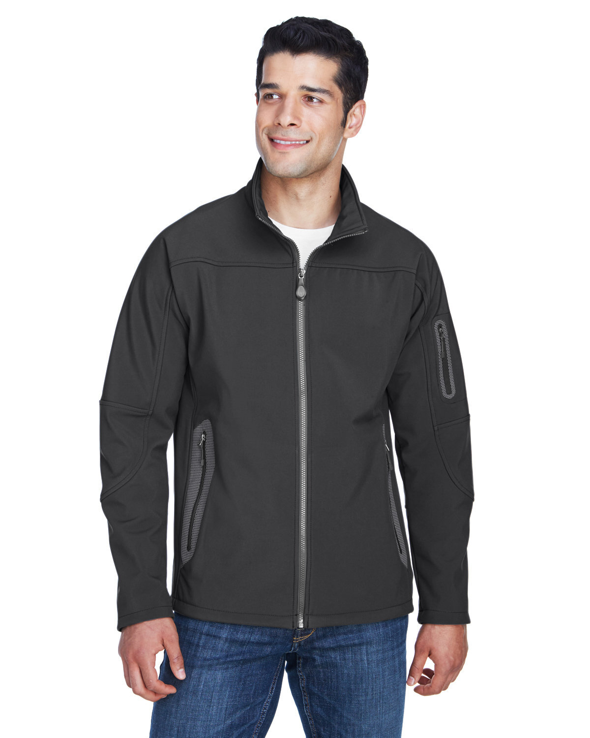 North End Mens Three-Layer Fleece Bonded Soft Shell Technical Jacket – 88138