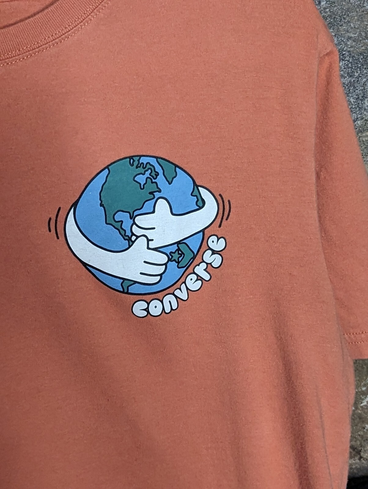 Converse Renew Love Your Mother Orange T-Shirt 50/50 Virgin & Recycled Cotton