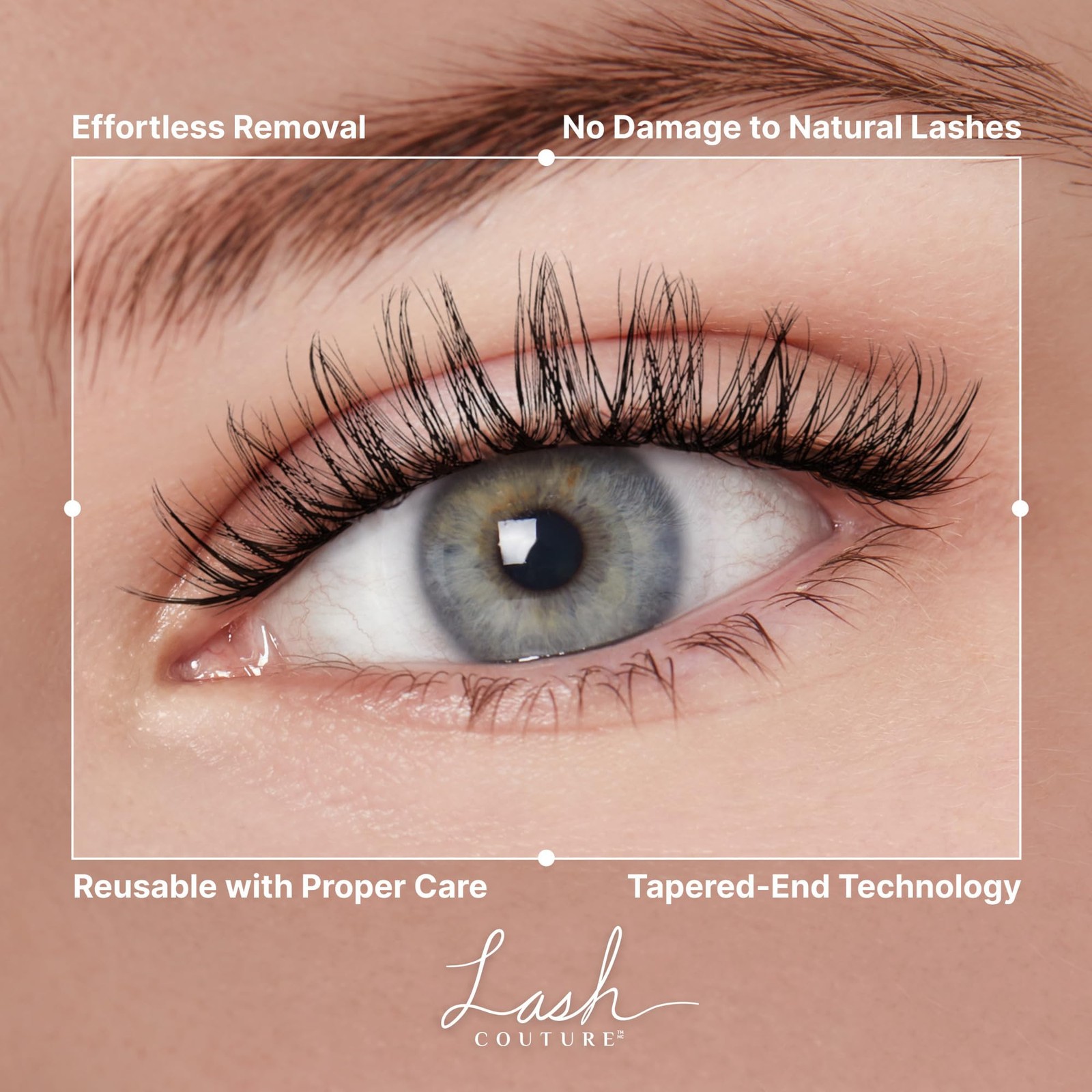 Kiss Lash Couture Luxtension False Eyelashes, Royal Silk