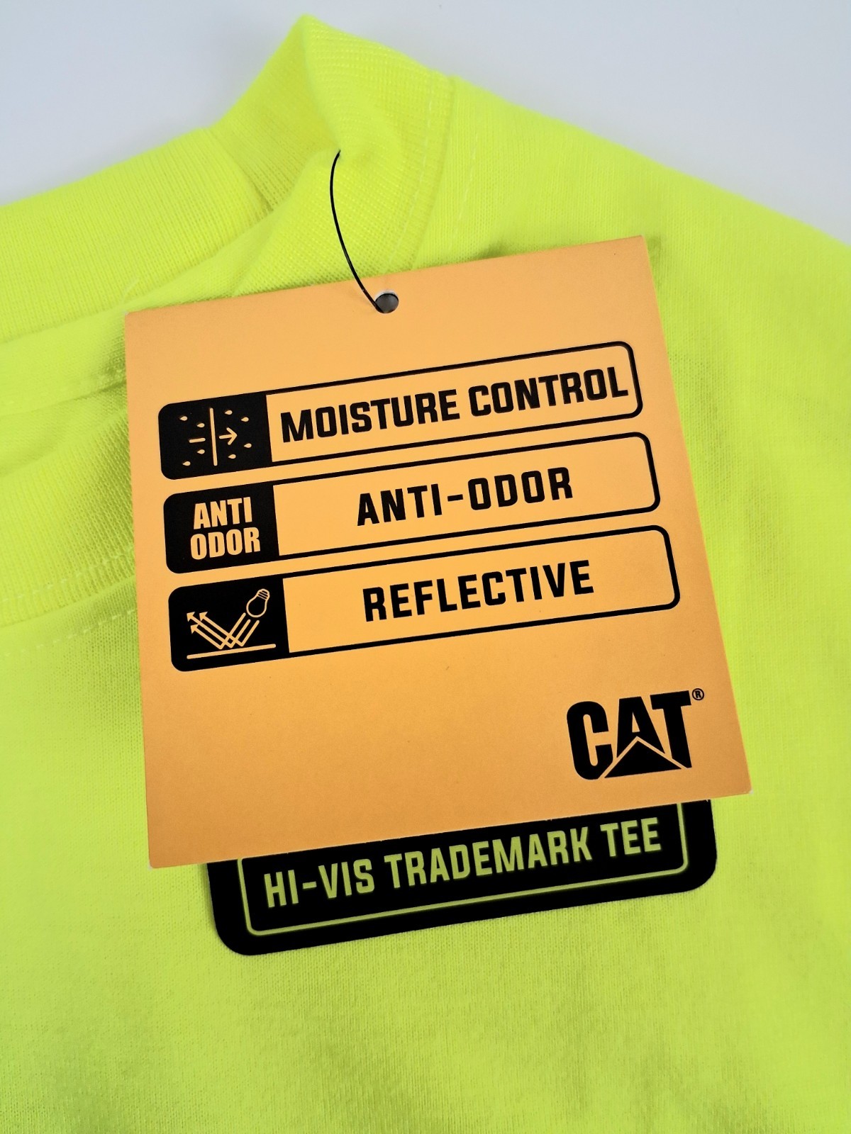 New- 5 Pack Catapiller CAT Trademark Hi-Viz Hi Visibility Tee Shirt Size Medium