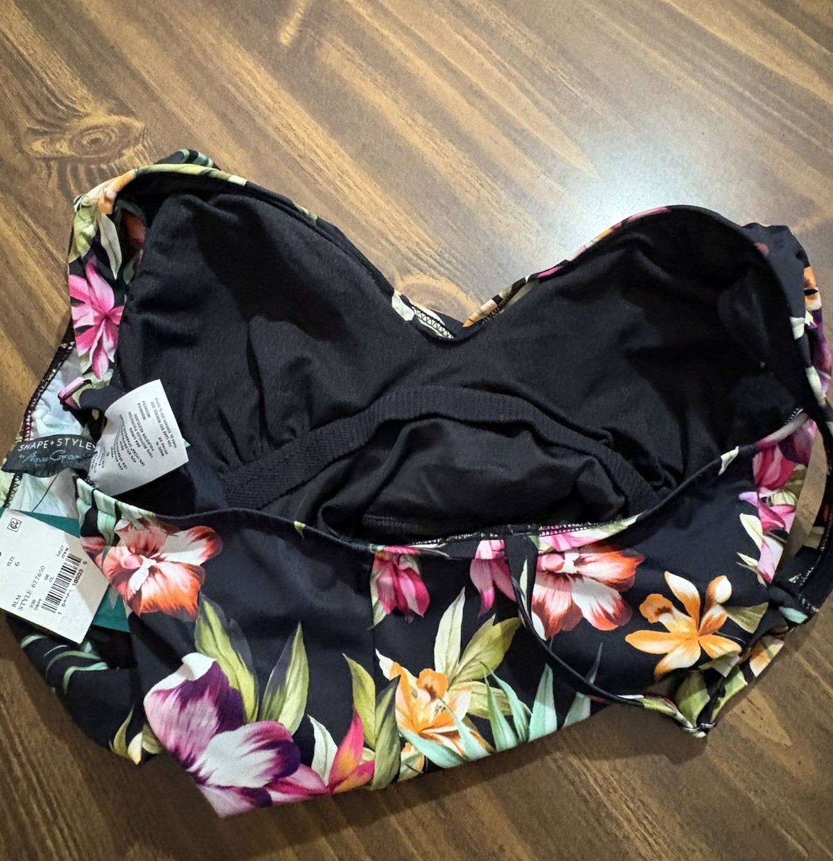 Swimsuit One Piece By Aqua – Green Floral Medium Control Sz 6 Resort Shapes NWT